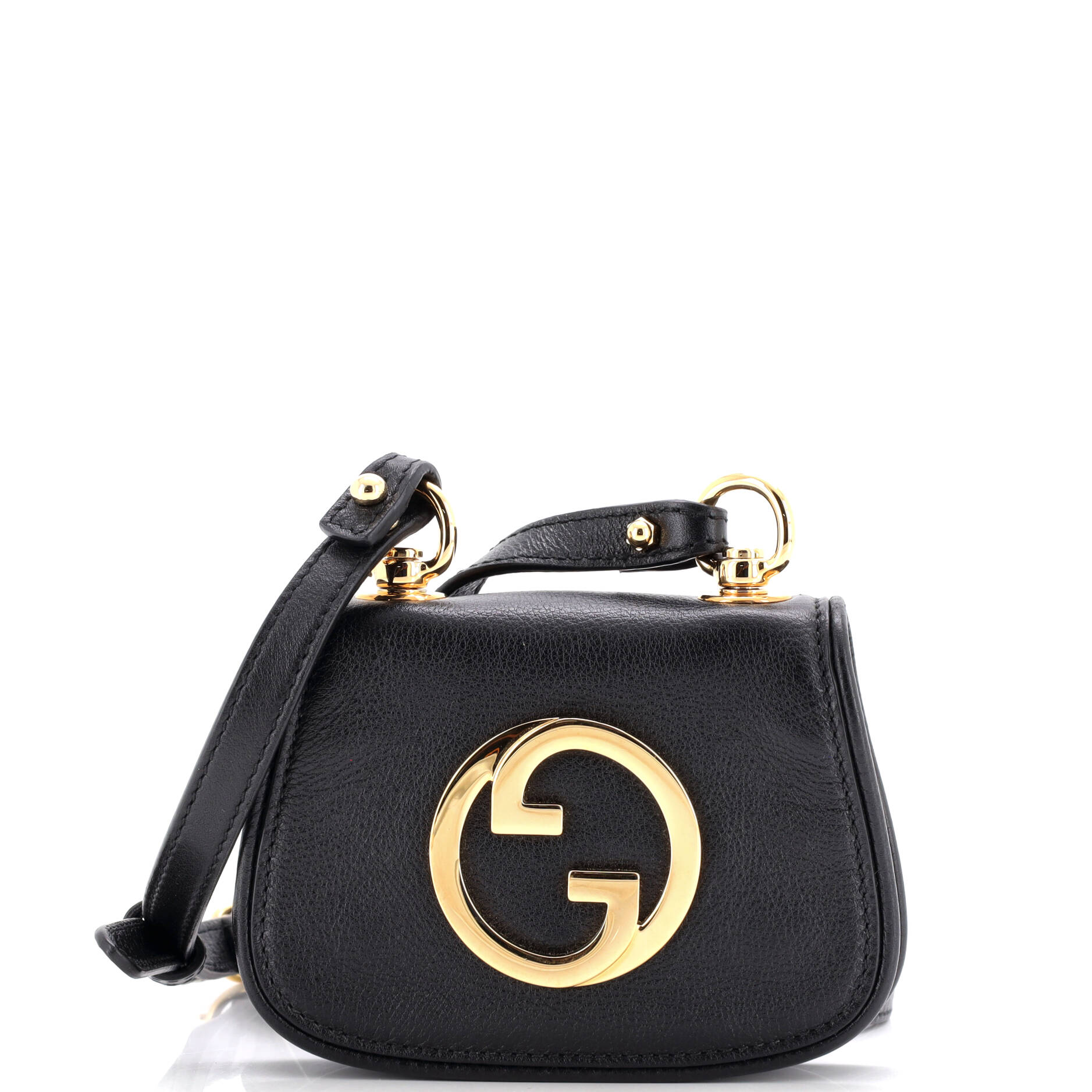 Gucci Blondie NM Card Case Wallet with Strap Leather