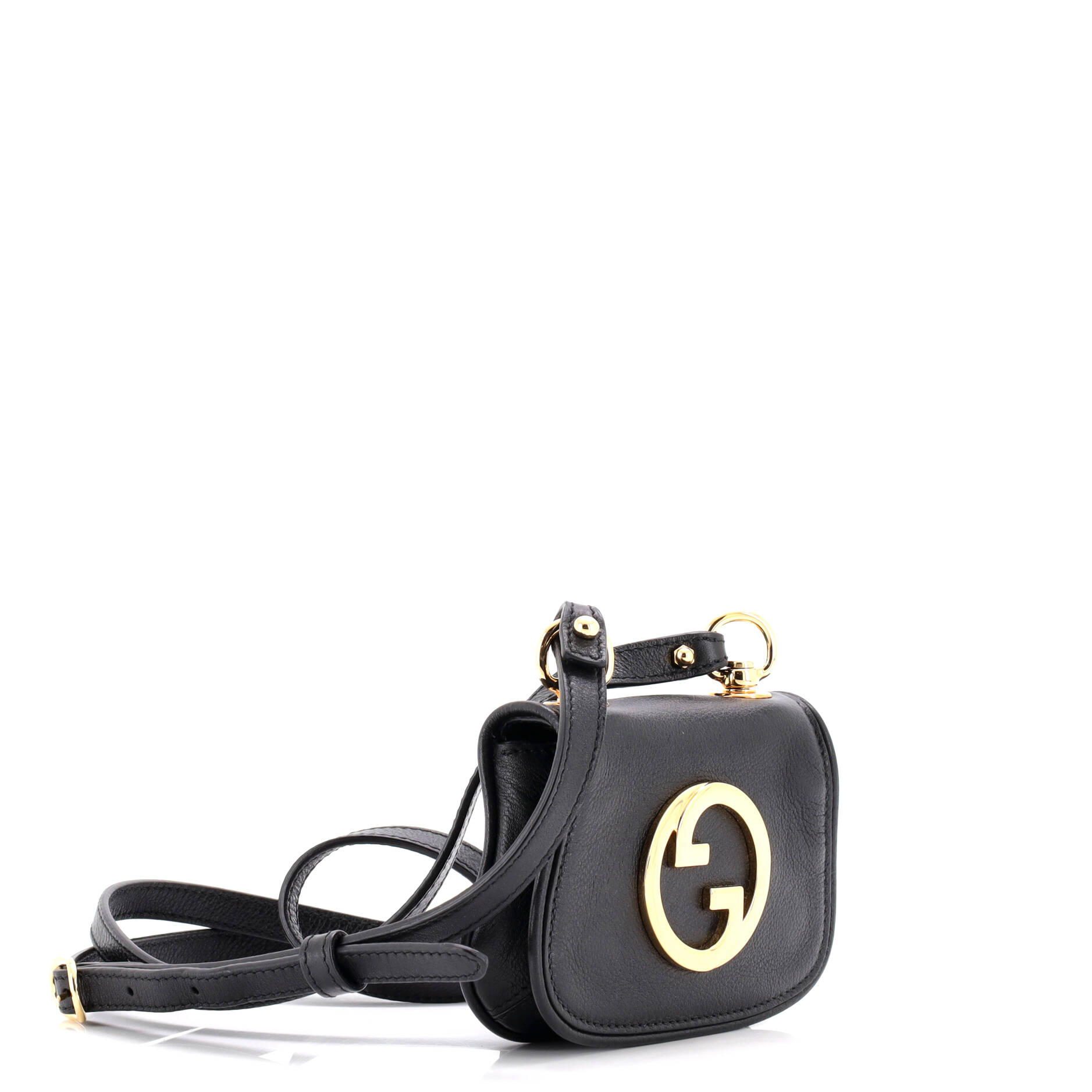 Gucci Blondie NM Card Case Wallet with Strap Leather