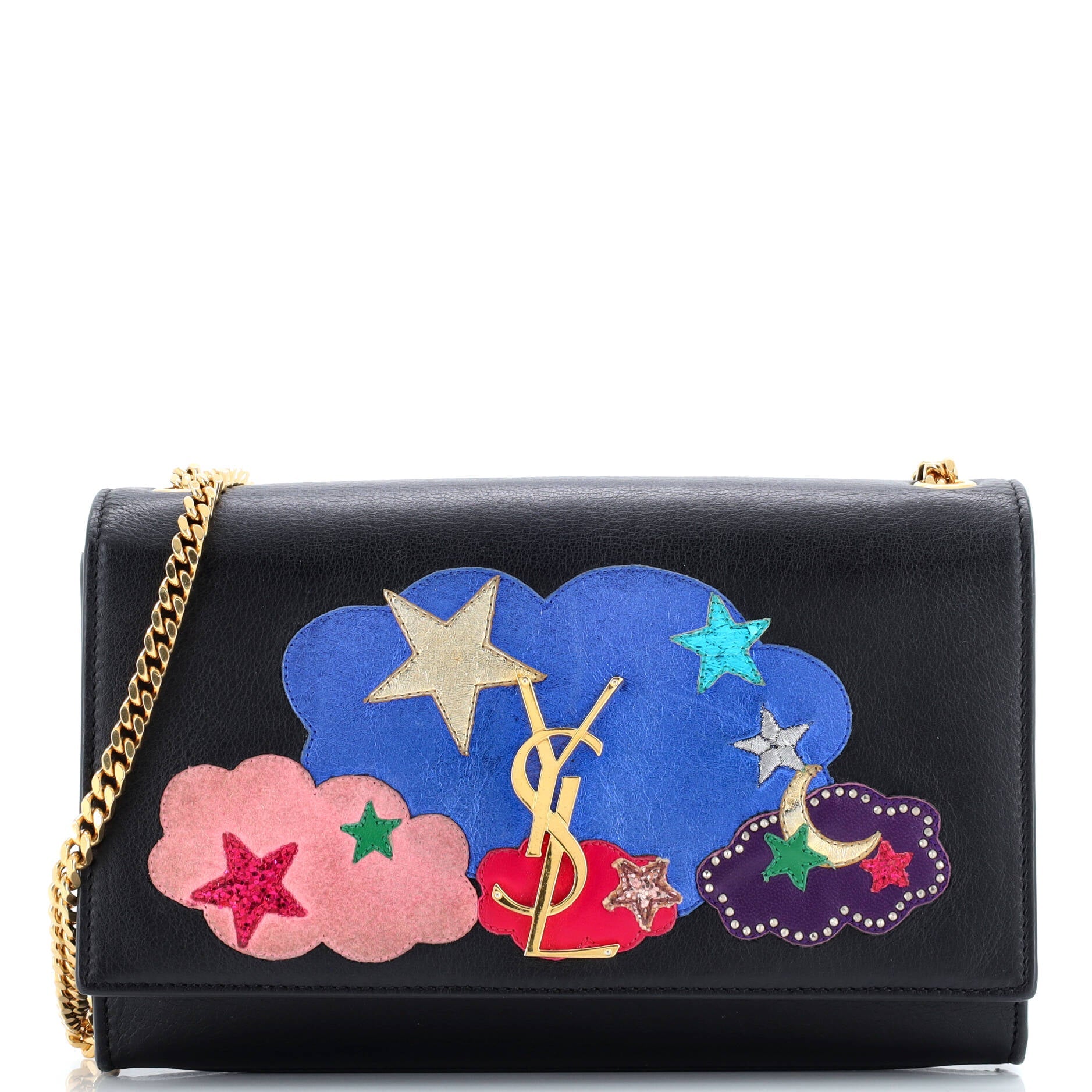 Saint Laurent Classic Monogram Crossbody Bag Patchwork Leather Medium