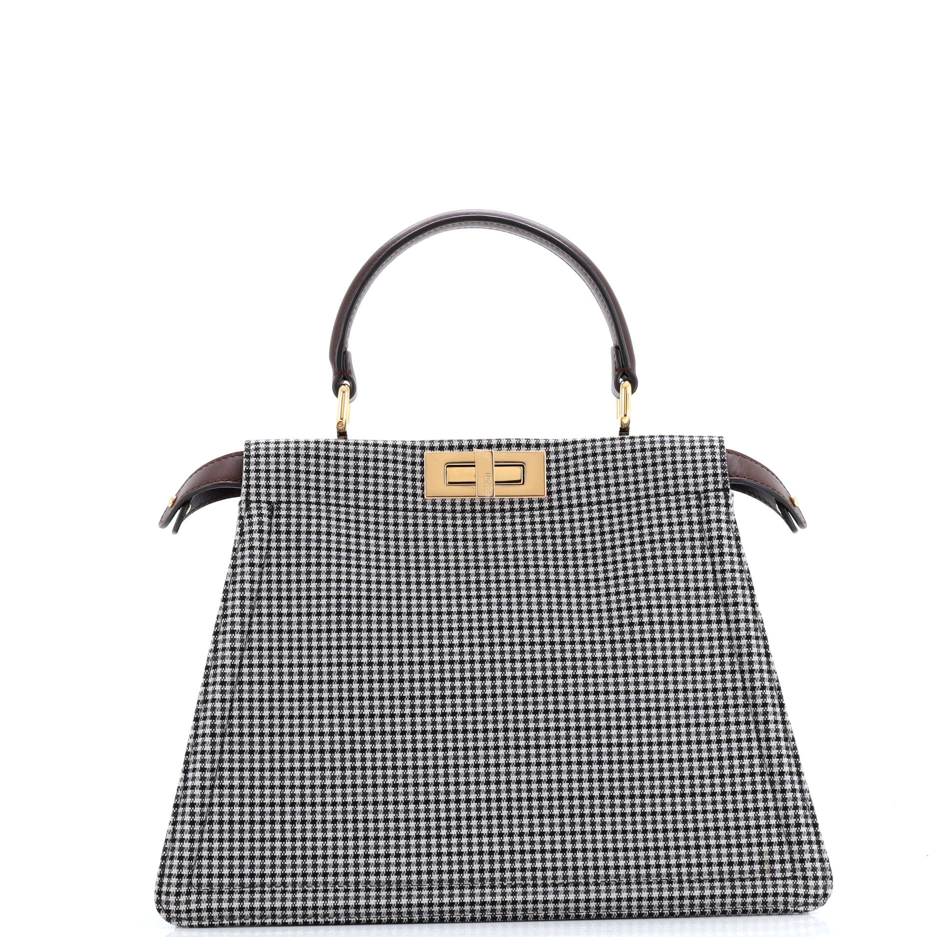 Fendi Peekaboo ISeeU Bag Houndstooth Wool Medium