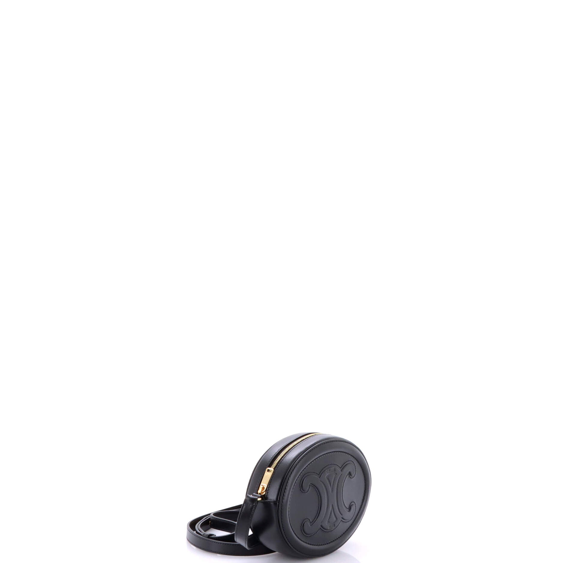 Celine Triomphe Oval Crossbody Bag Leather Mini