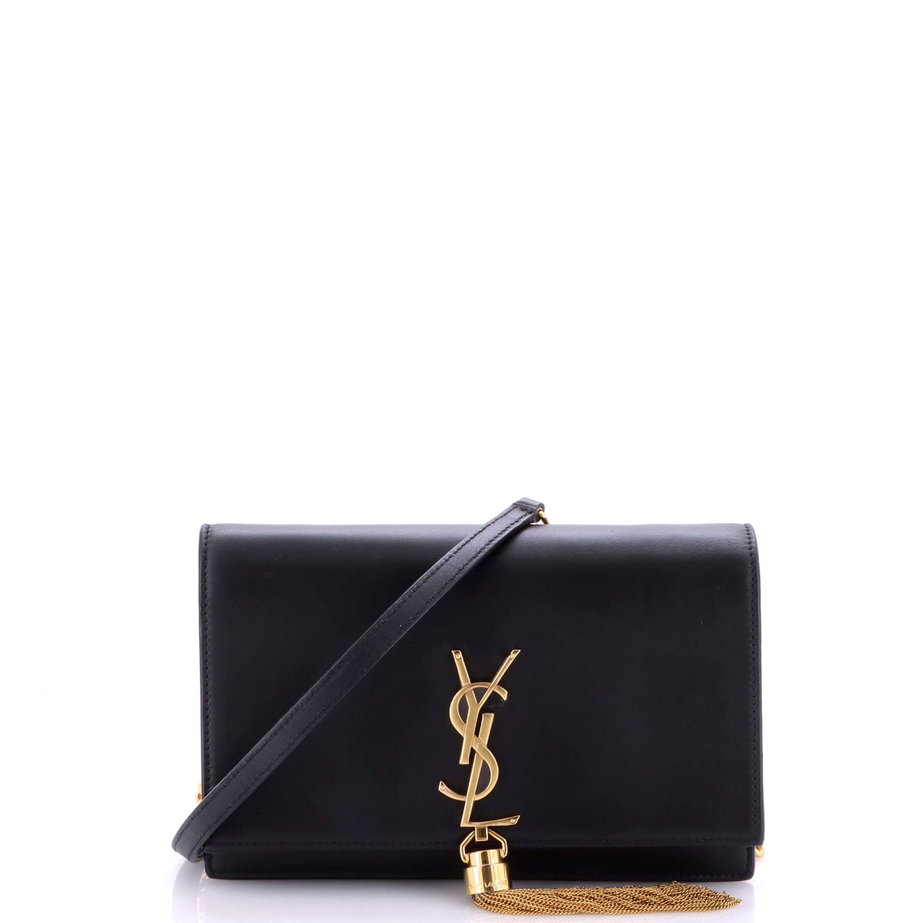 Saint Laurent Classic Monogram Tassel Crossbody Bag Leather Small