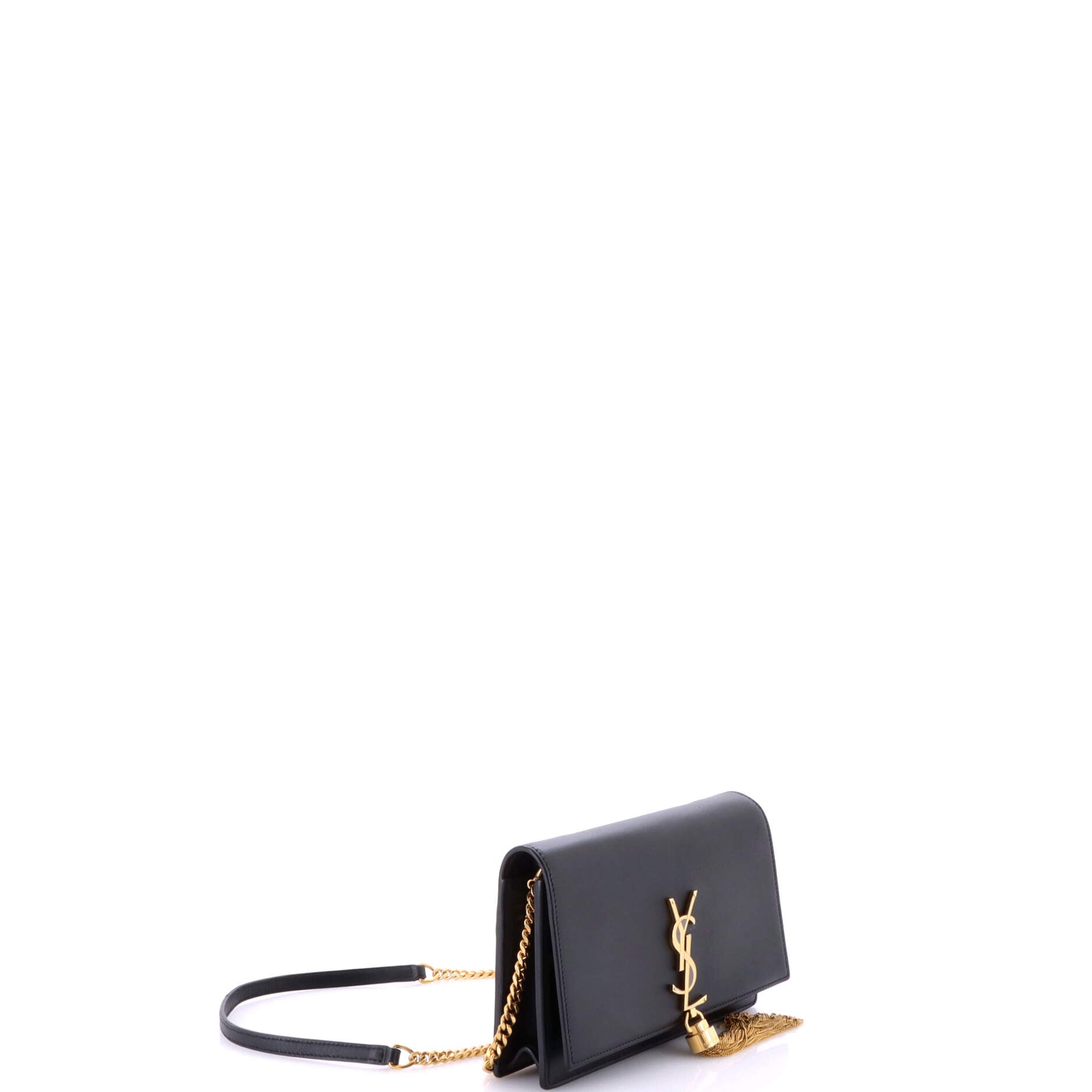 Saint Laurent Classic Monogram Tassel Crossbody Bag Leather Small