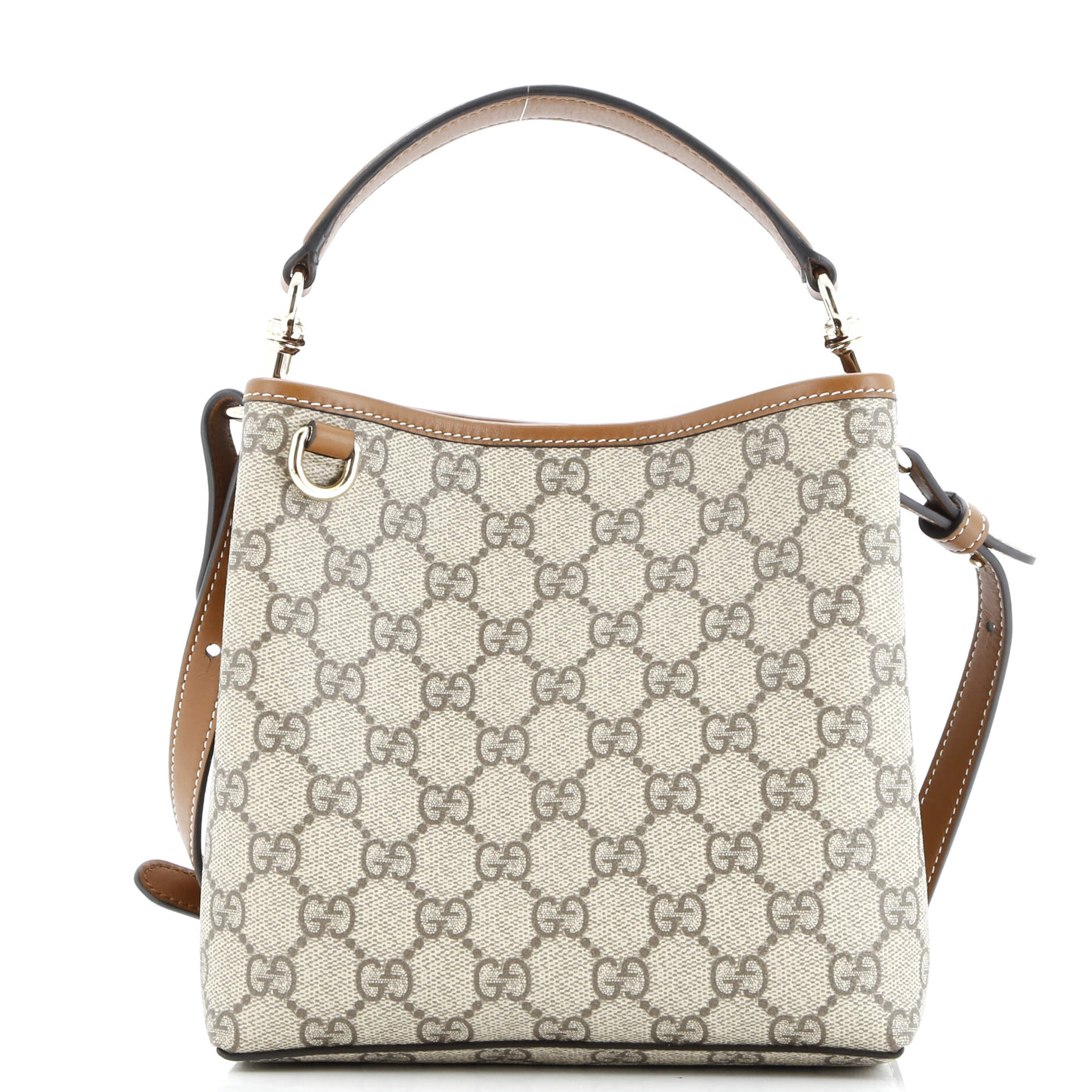 Gucci GG Emblem Bucket Bag GG Coated Canvas Small