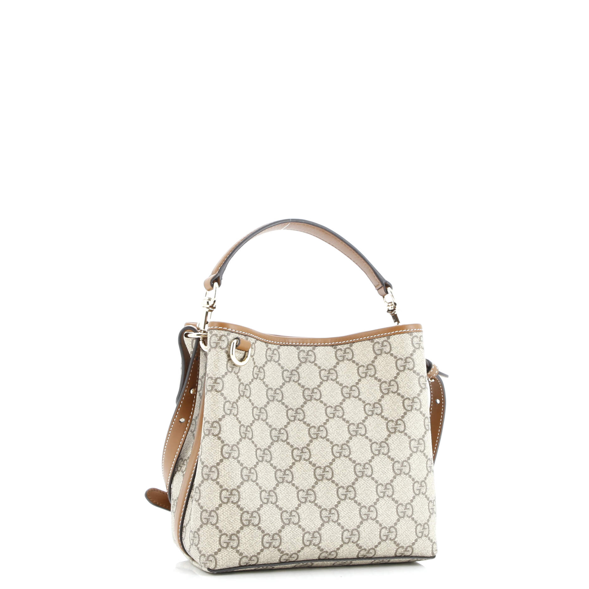 Gucci GG Emblem Bucket Bag GG Coated Canvas Small
