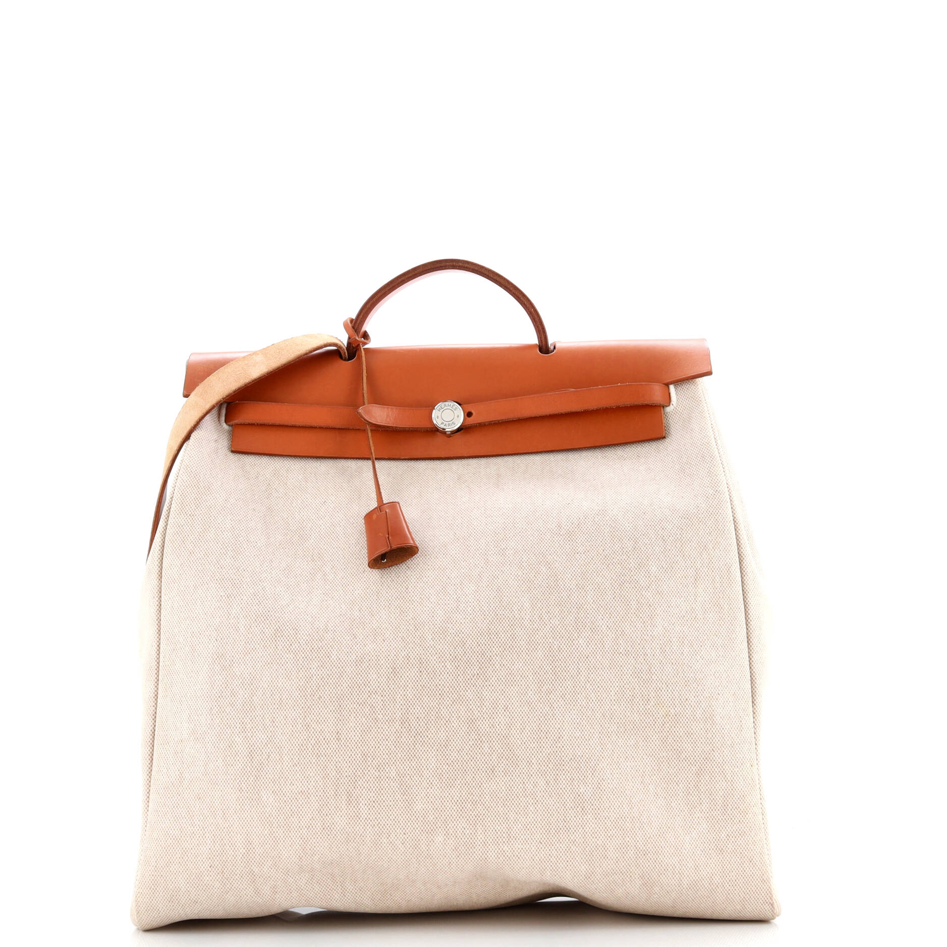 Hermes Herbag Toile and Leather MM