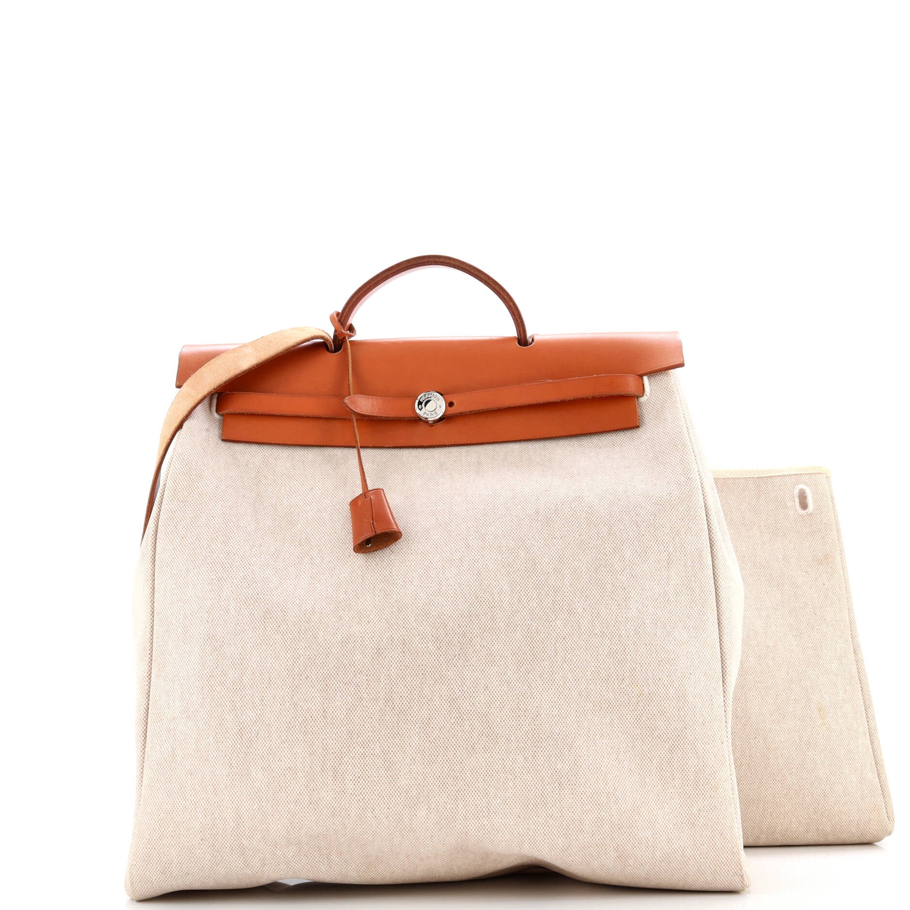 Hermes Herbag Toile and Leather MM