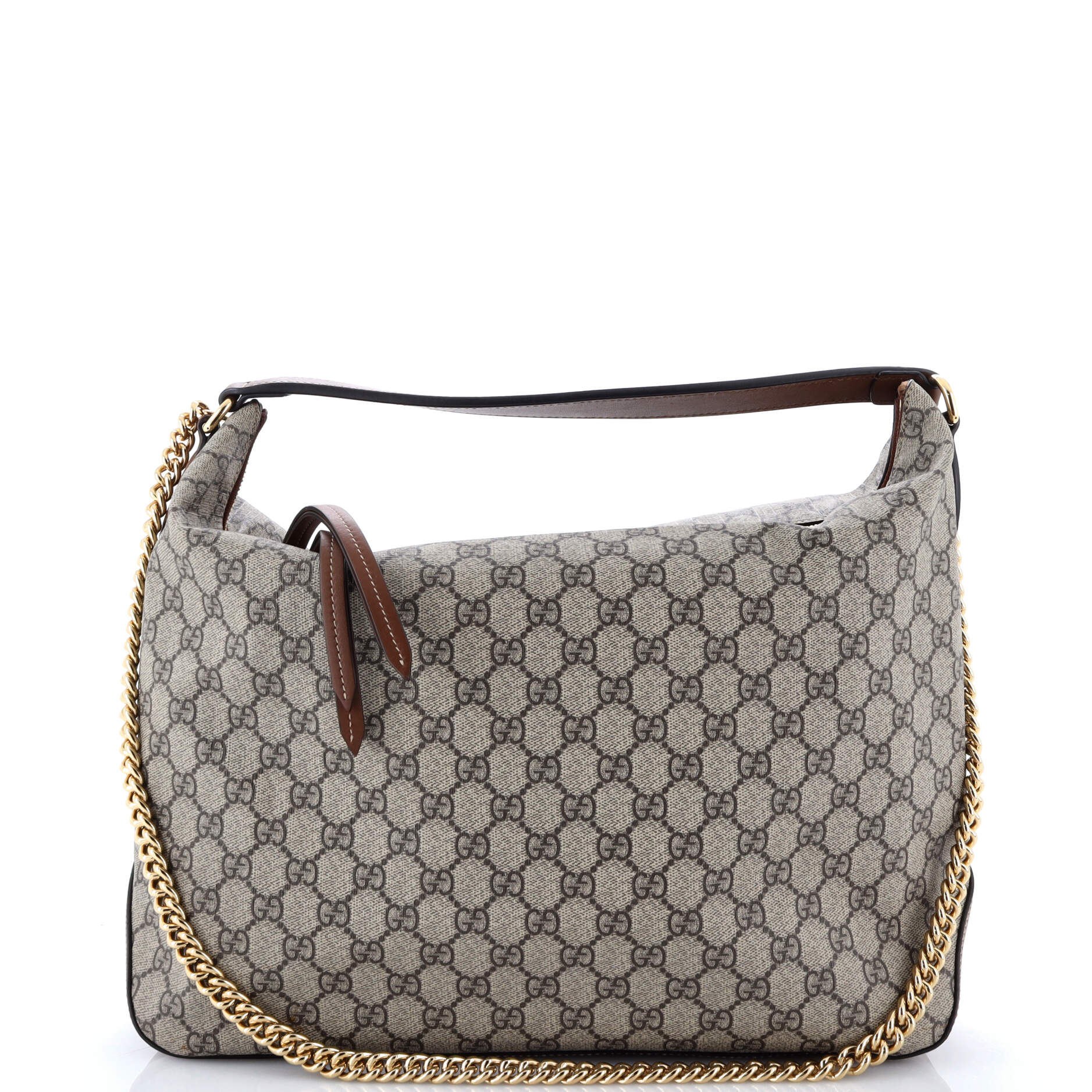 Gucci Chain Hobo GG Coated Canvas Large