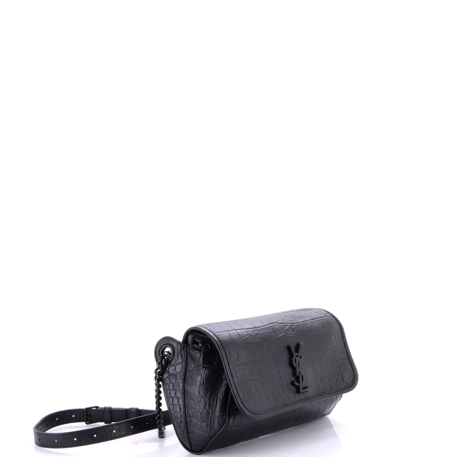 Saint Laurent Niki Body Bag Crocodile Embossed Leather
