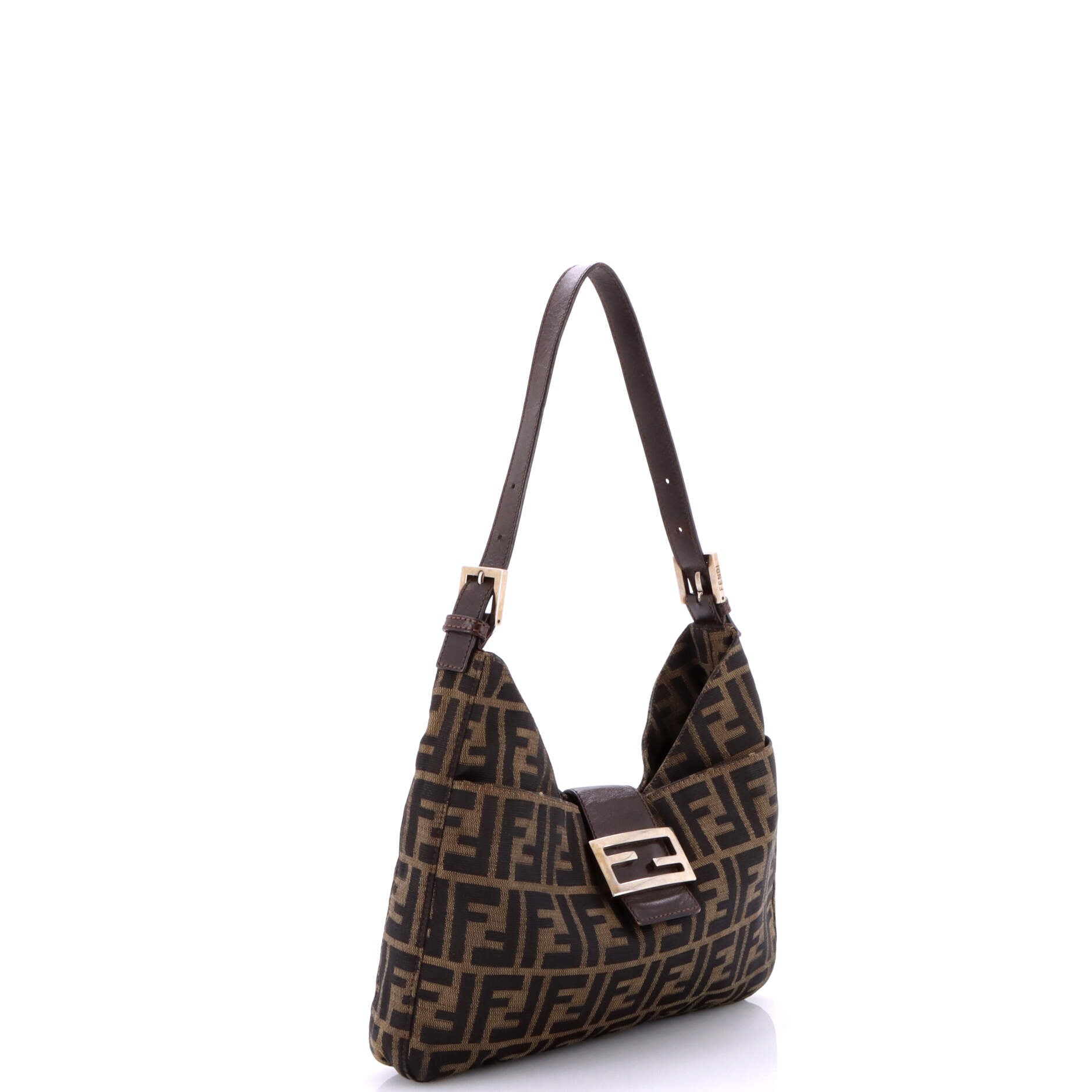 Fendi Vintage Shoulder Bag Zucca Canvas Medium