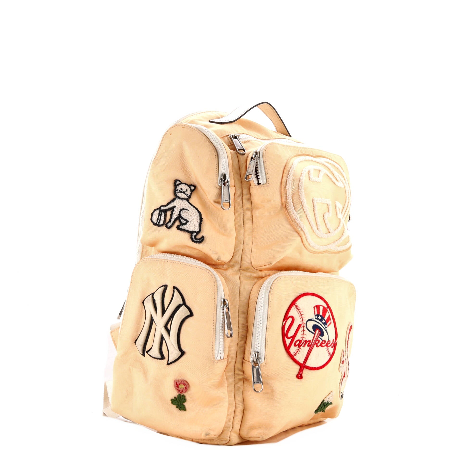 Gucci MLB Front Pocket Backpack Nylon with Applique Large