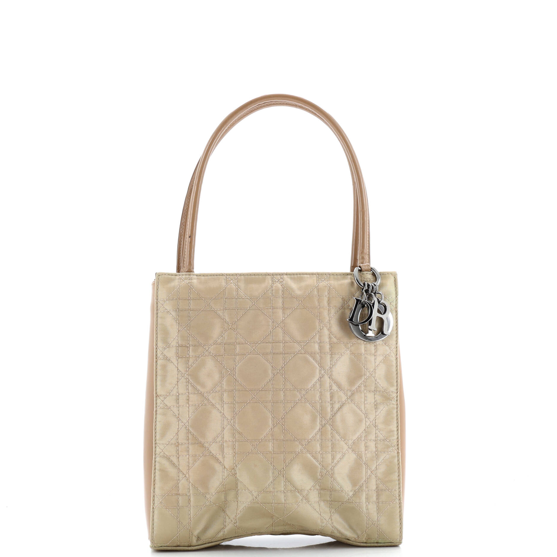 Christian Dior Vintage Lady Dior Bag Cannage Quilt Nylon Medium