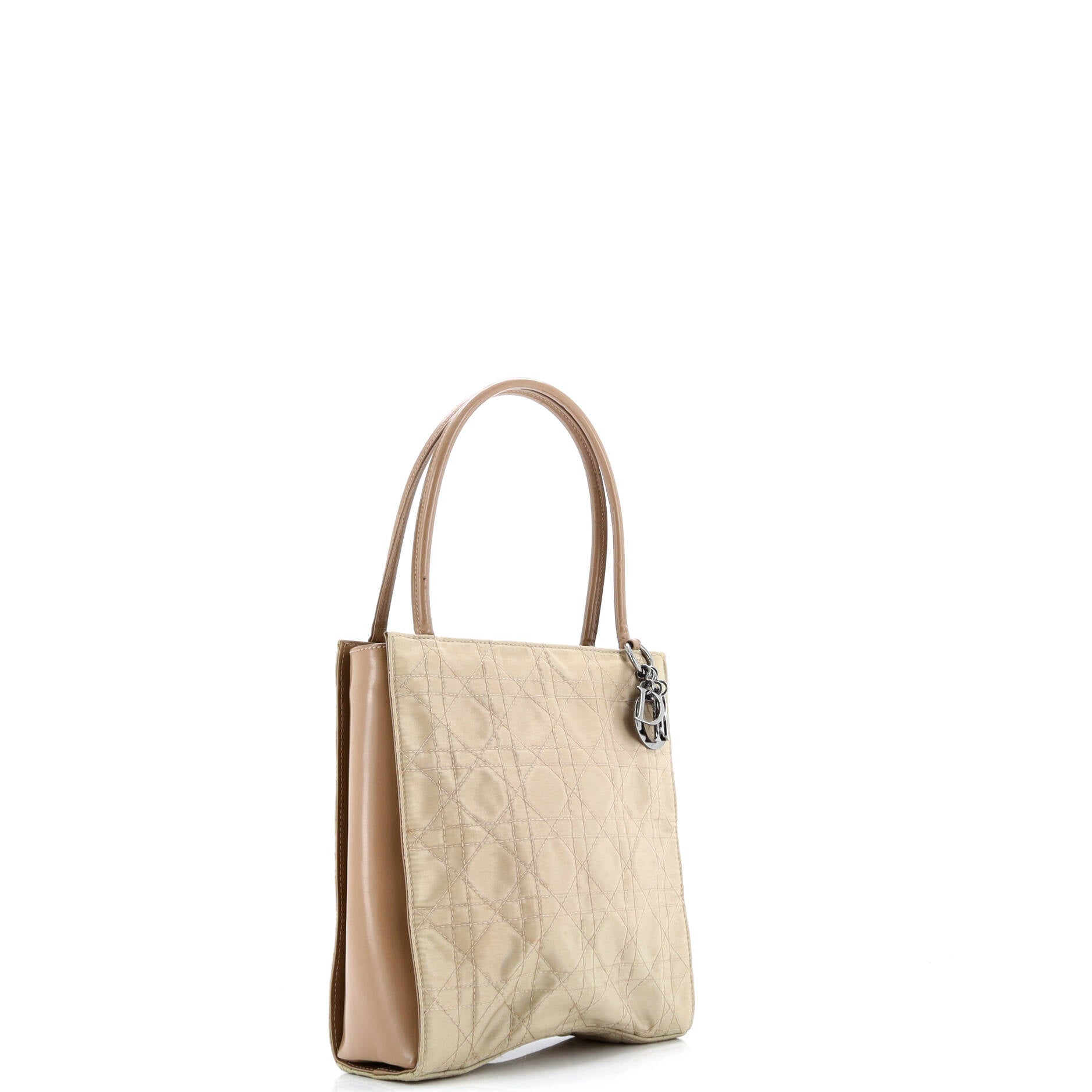 Christian Dior Vintage Lady Dior Bag Cannage Quilt Nylon Medium