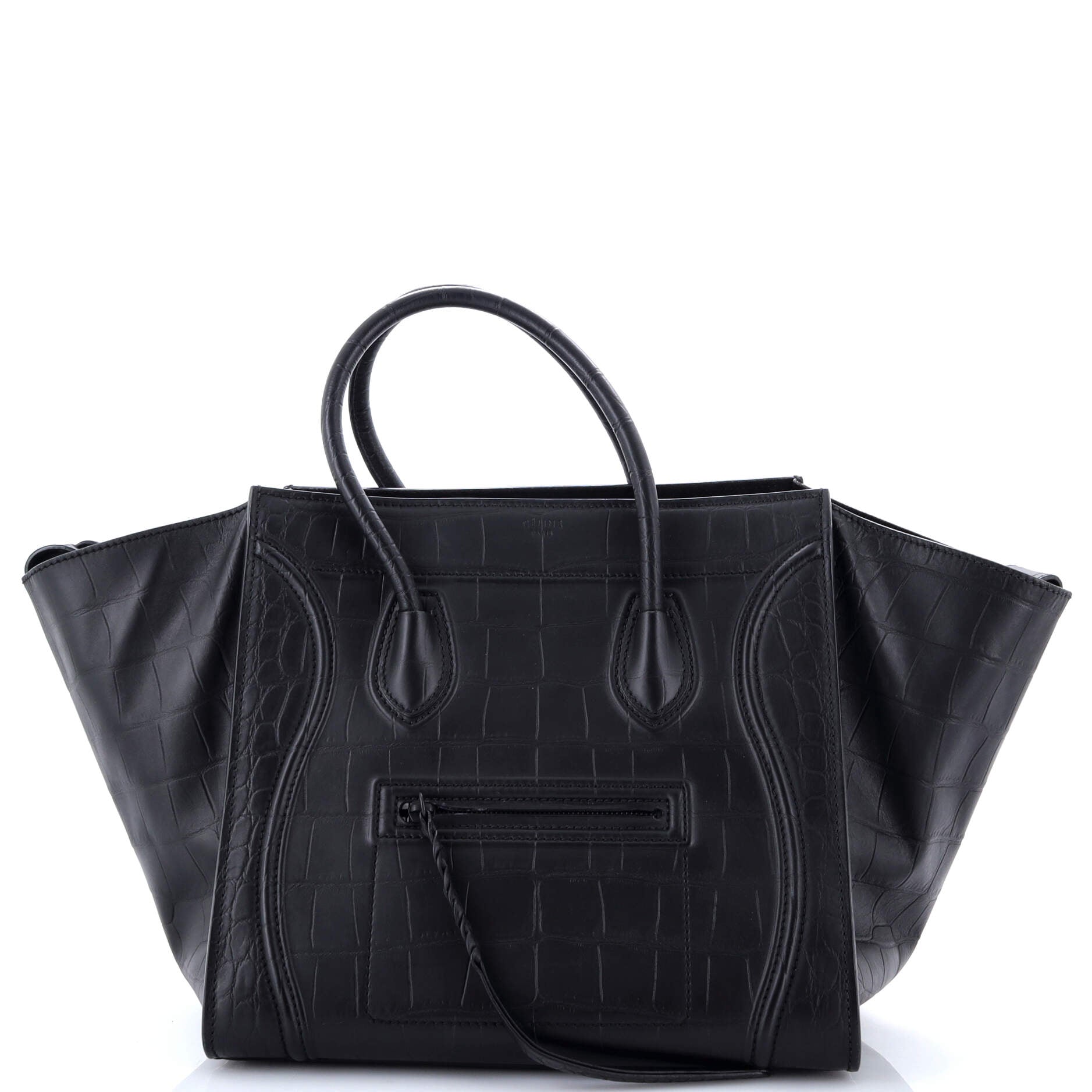 Celine Phantom Bag Crocodile Embossed Leather Medium