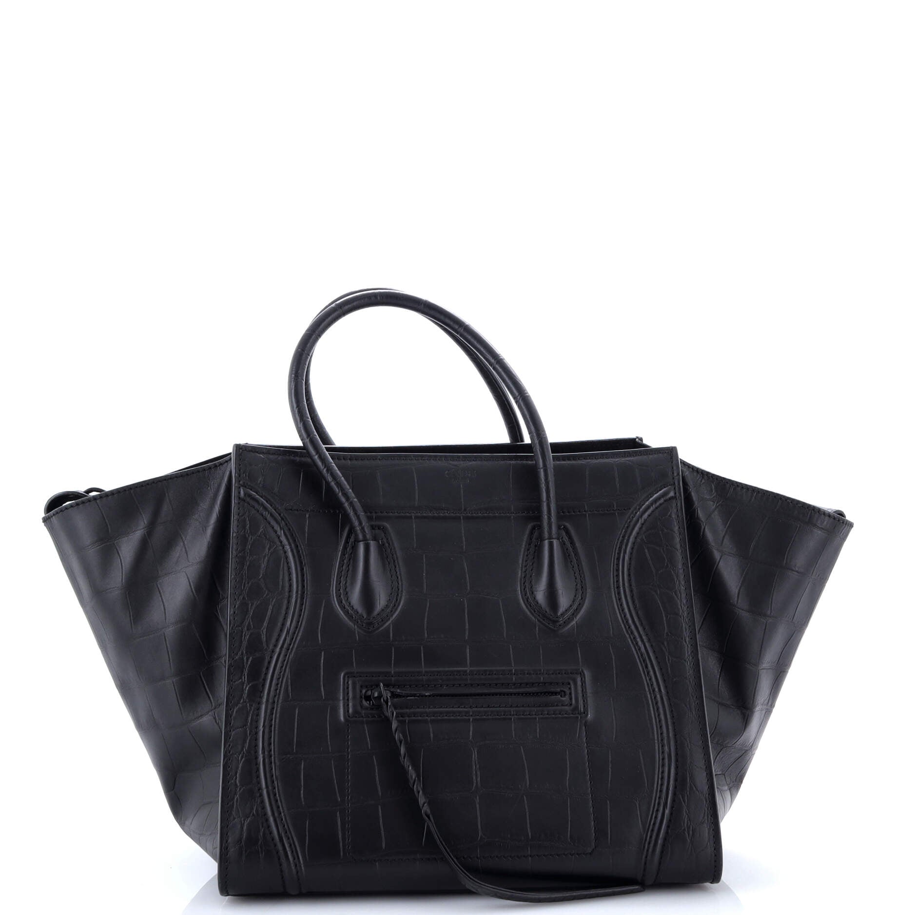 Celine Phantom Bag Crocodile Embossed Leather Medium