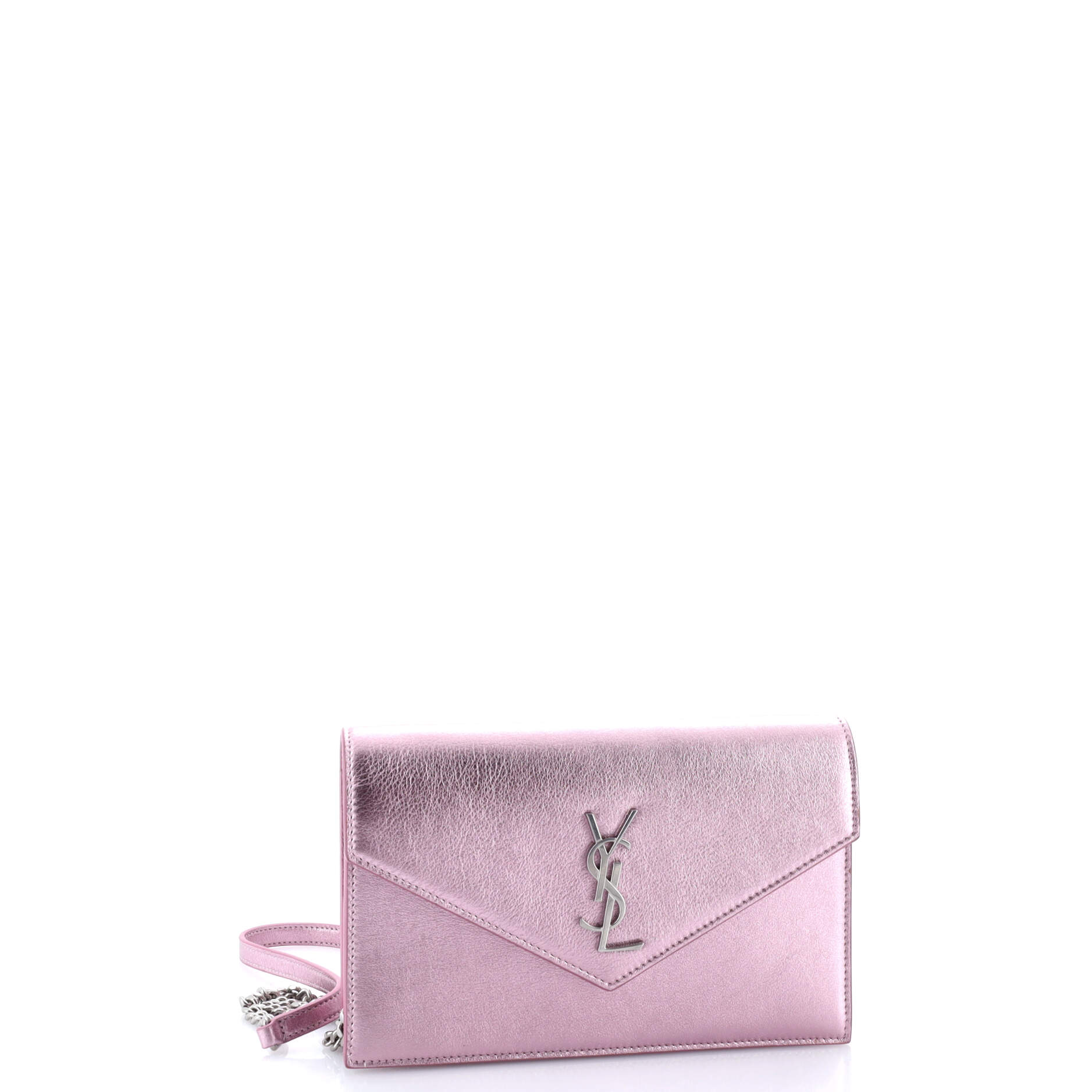 Saint Laurent Classic Monogram Wallet on Chain Leather Small