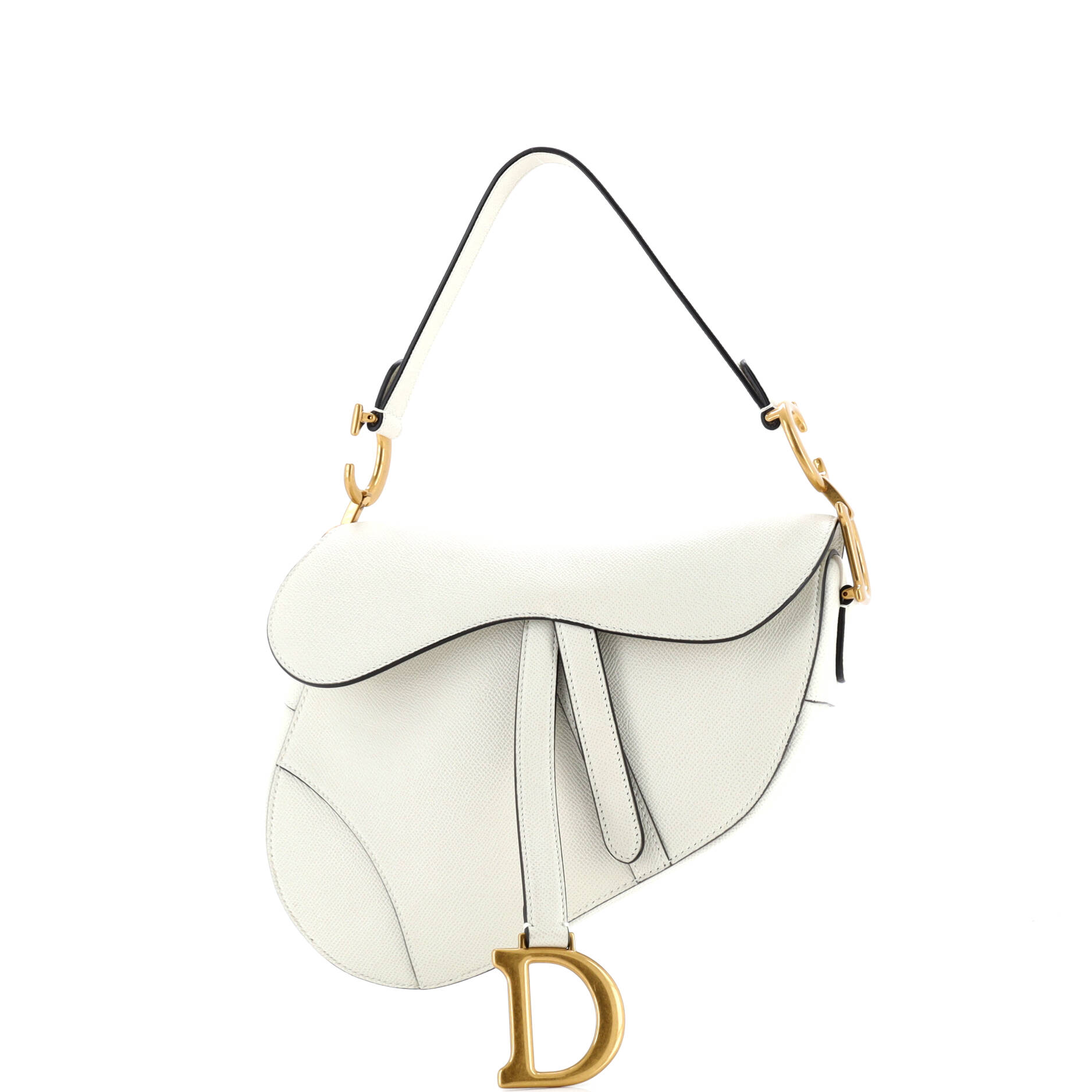 Christian Dior Saddle Handbag Leather Medium