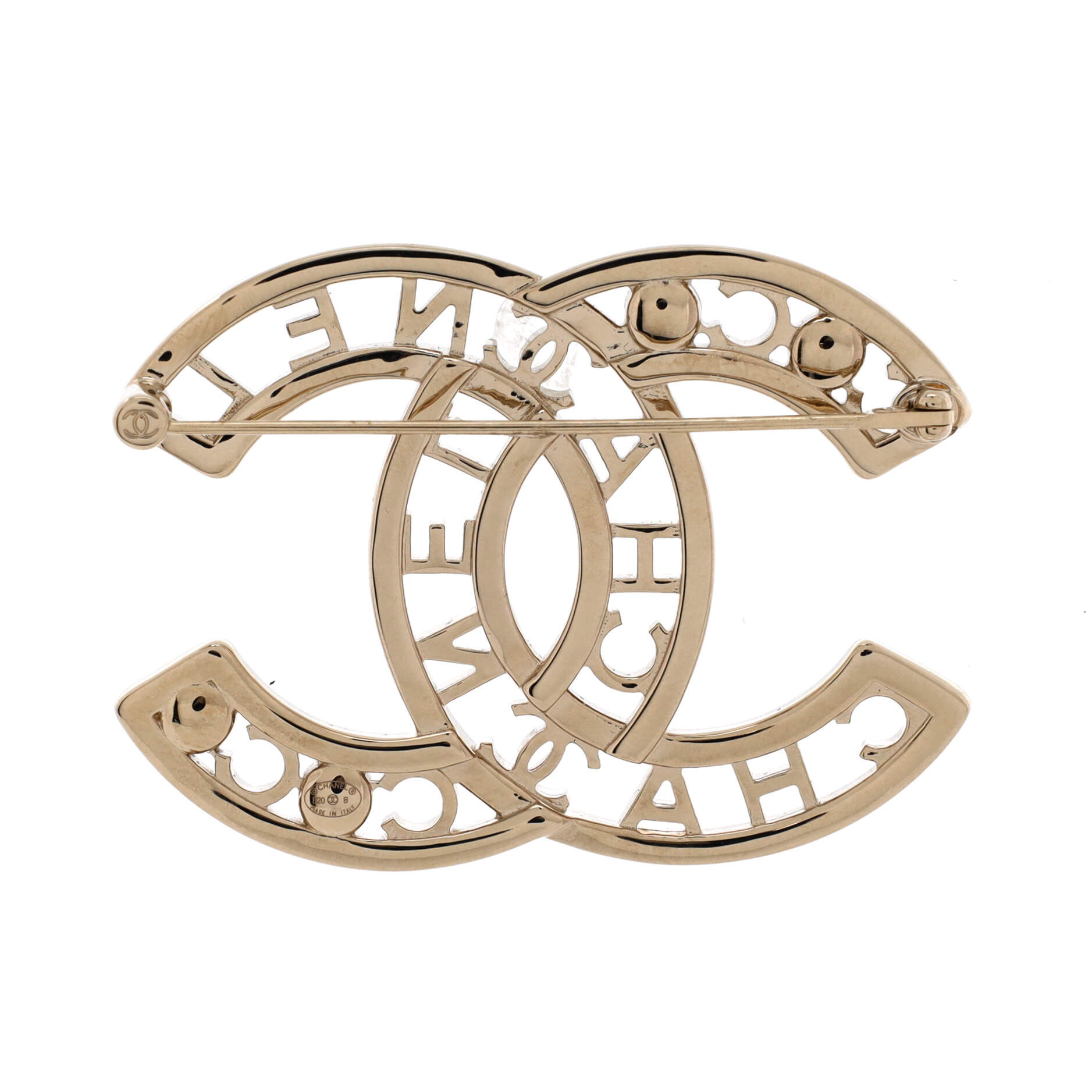 Chanel CC Coco Brooch Metal with Faux Pearls and Crystals