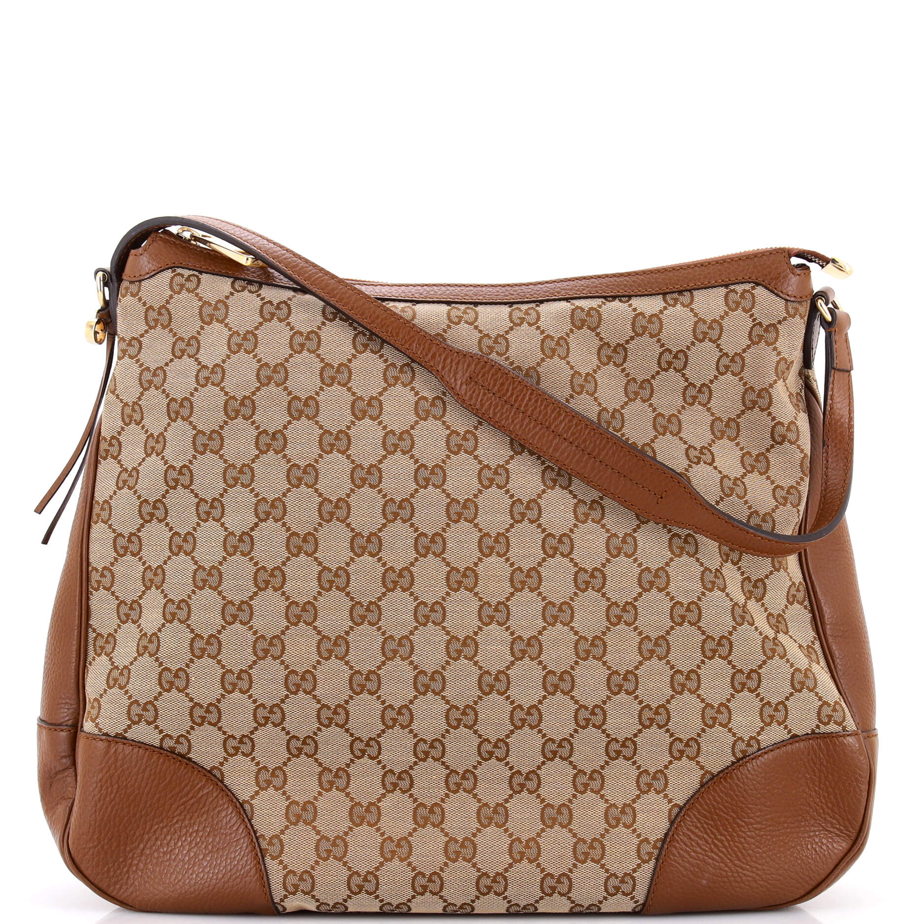 Gucci Bree Hobo GG Canvas with Leather Large