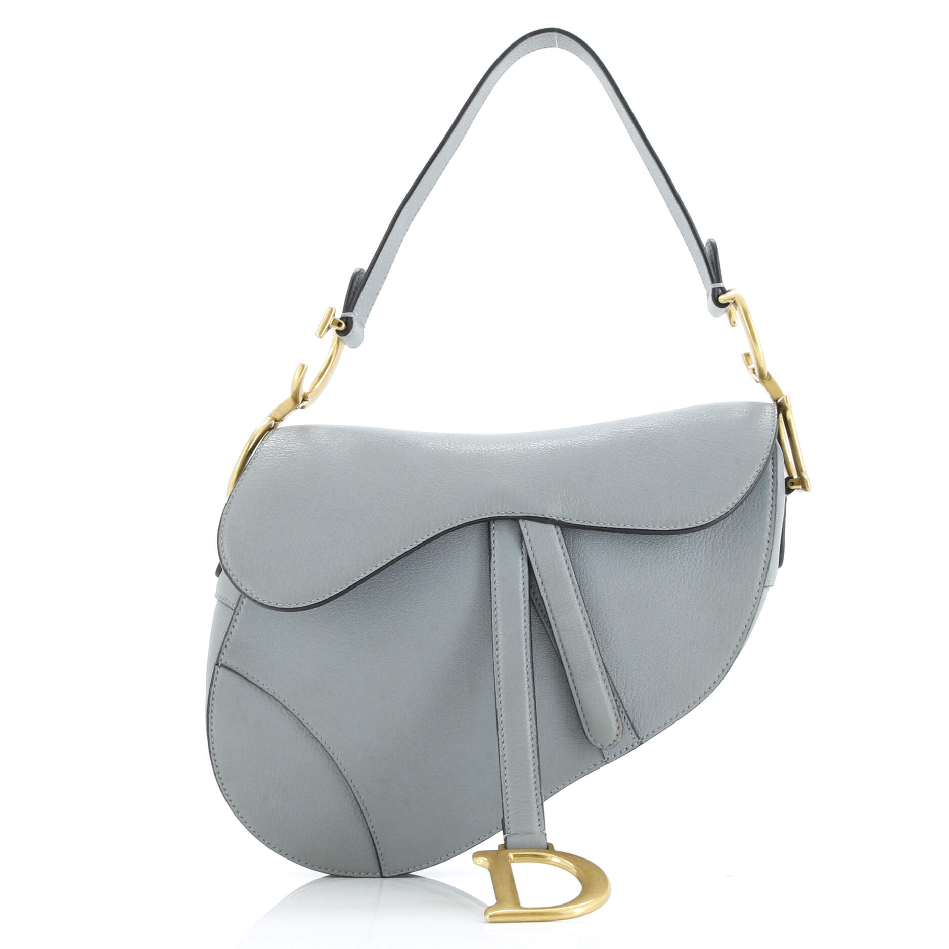 Christian Dior Saddle Handbag Leather Medium