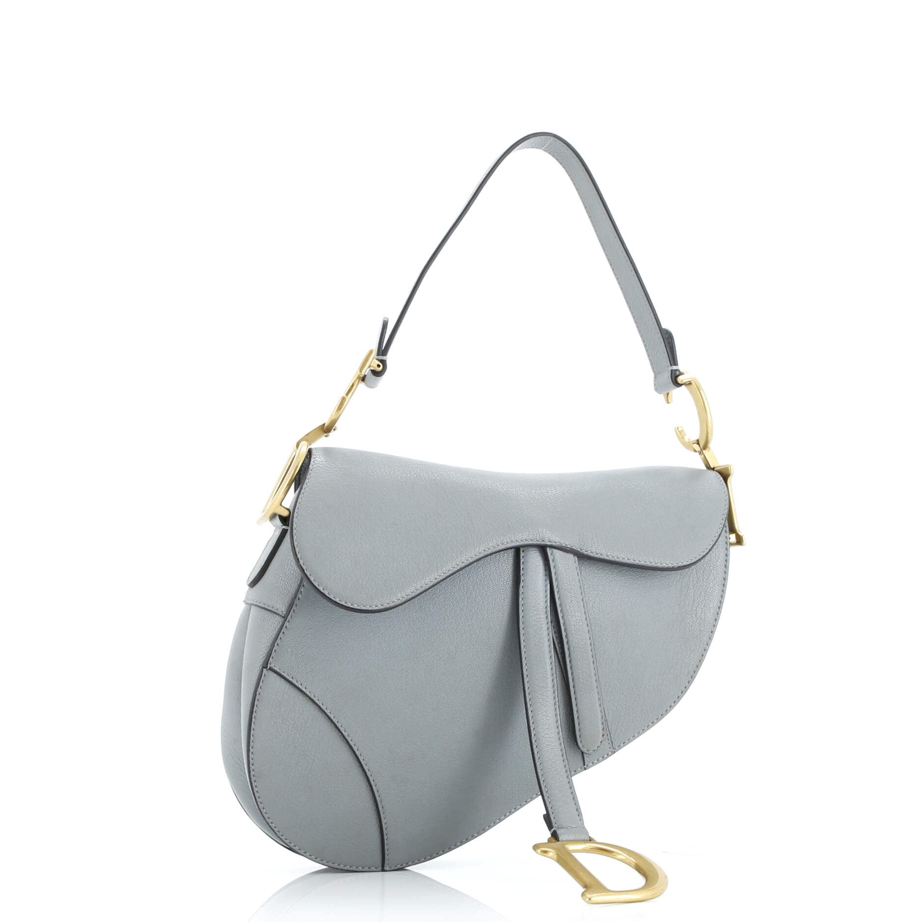 Christian Dior Saddle Handbag Leather Medium