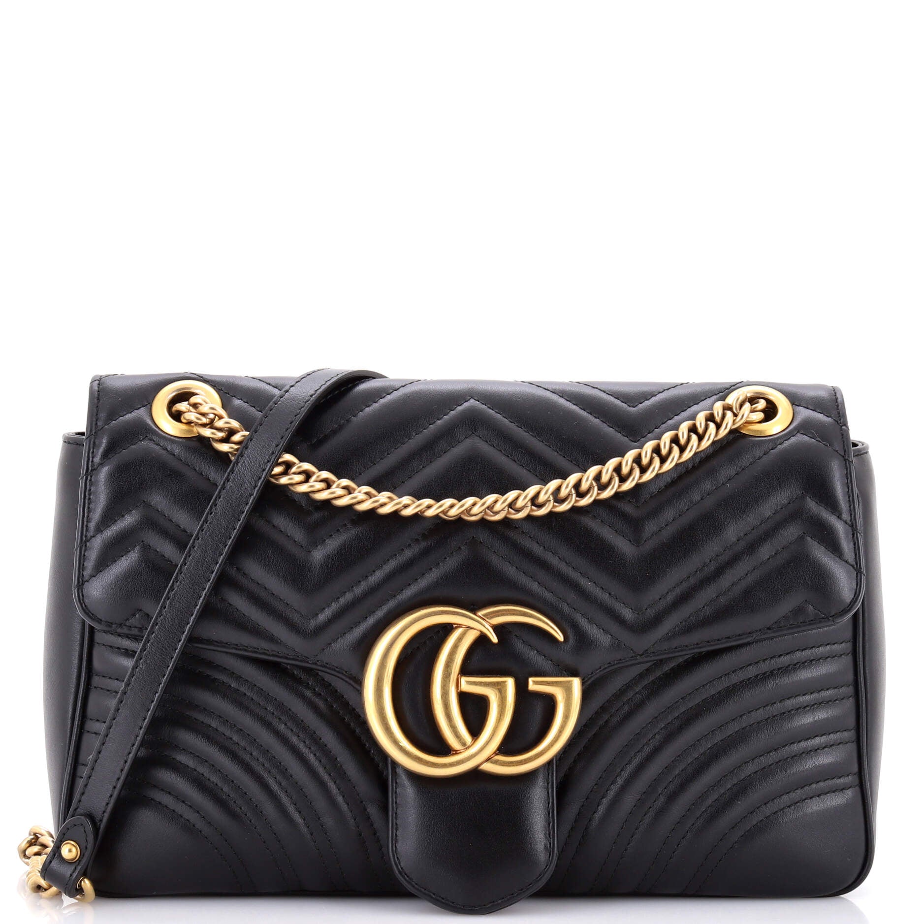 Gucci GG Marmont Flap Bag Matelasse Leather Medium