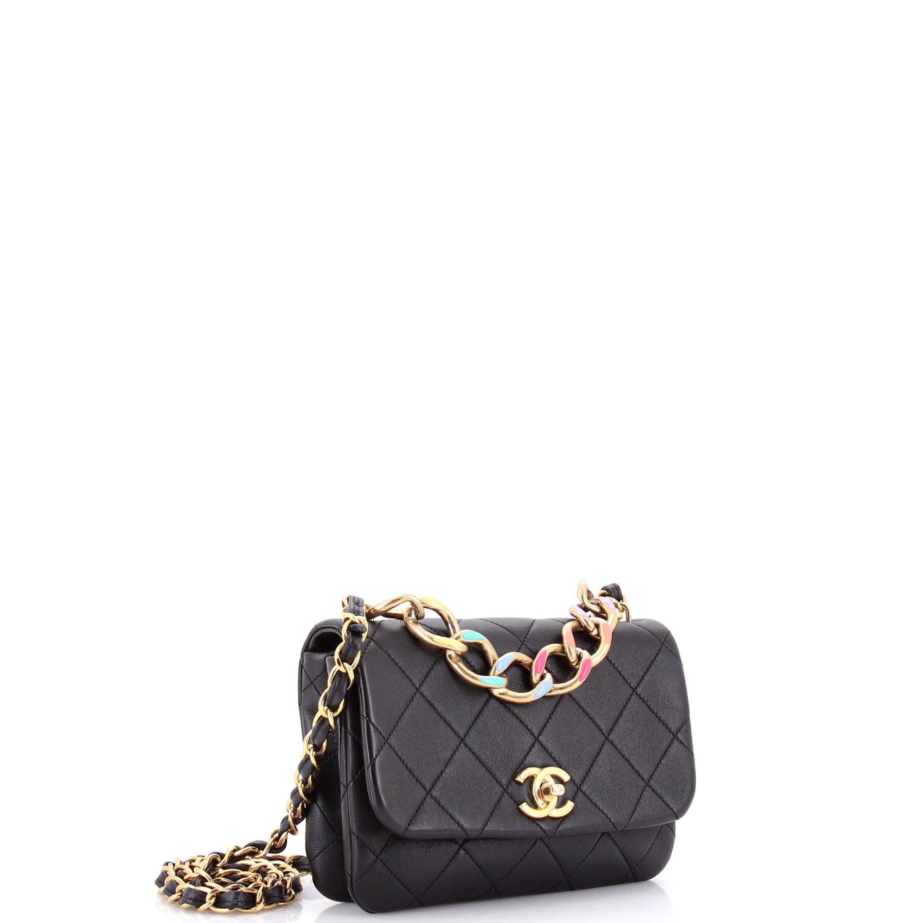 Chanel Color Match Multicolor Flap Bag Quilted Lambskin Small