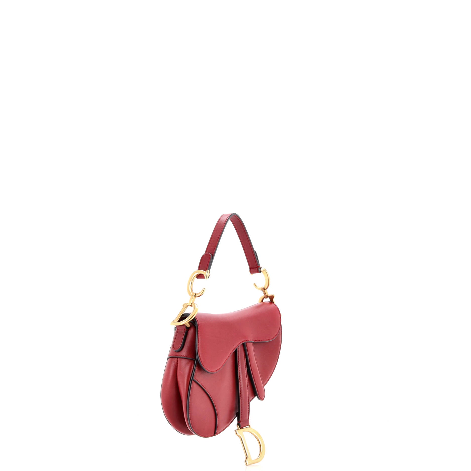 Christian Dior Saddle Handbag Leather Mini