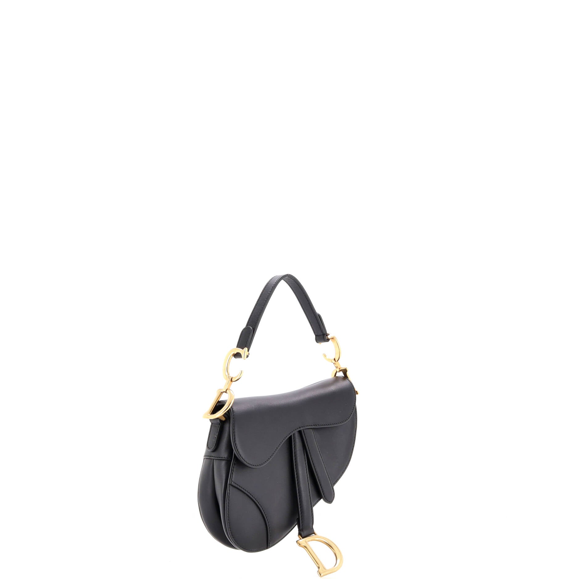Christian Dior Saddle Handbag Leather Mini
