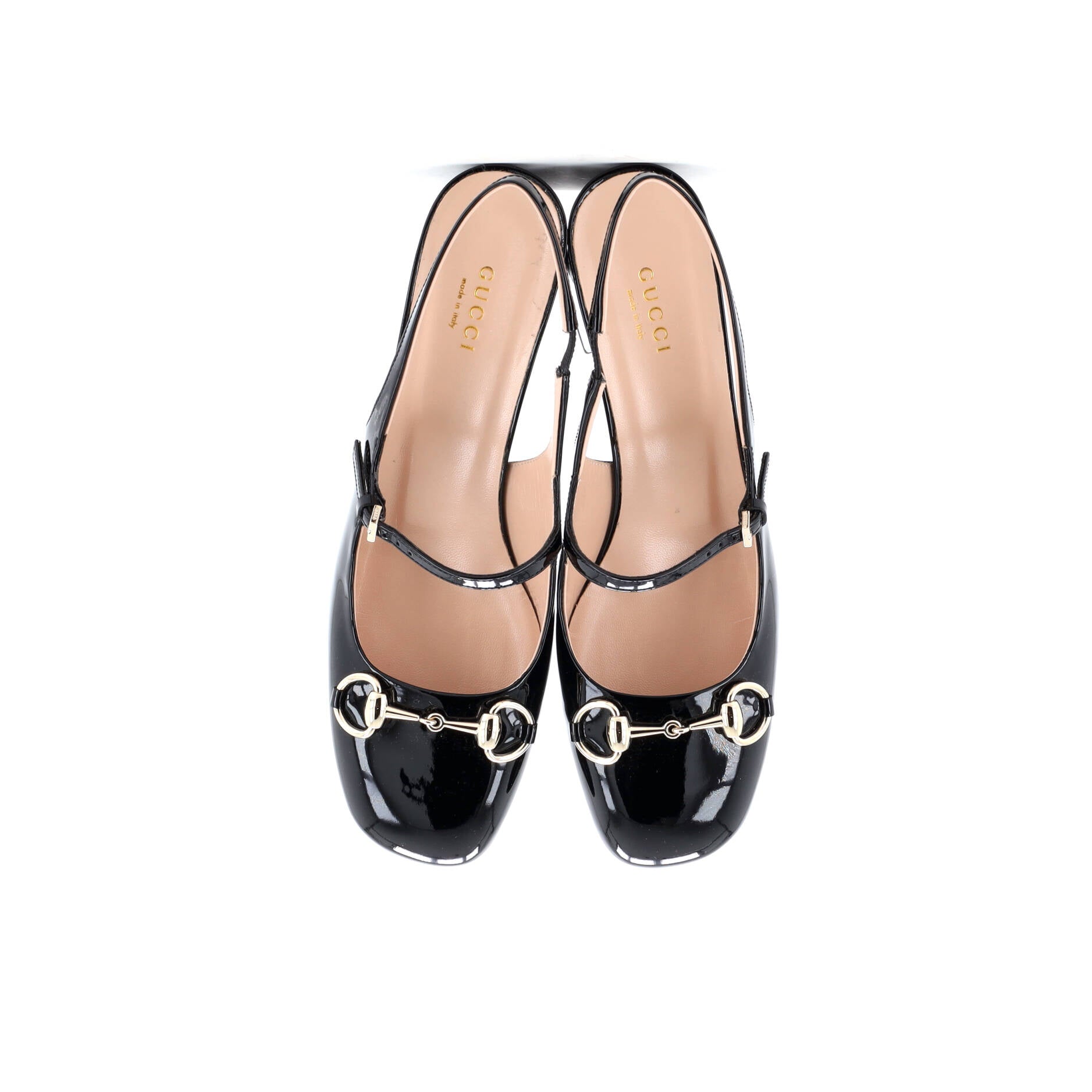Gucci Women's Horsebit Mary Jane Slingback Pumps Patent