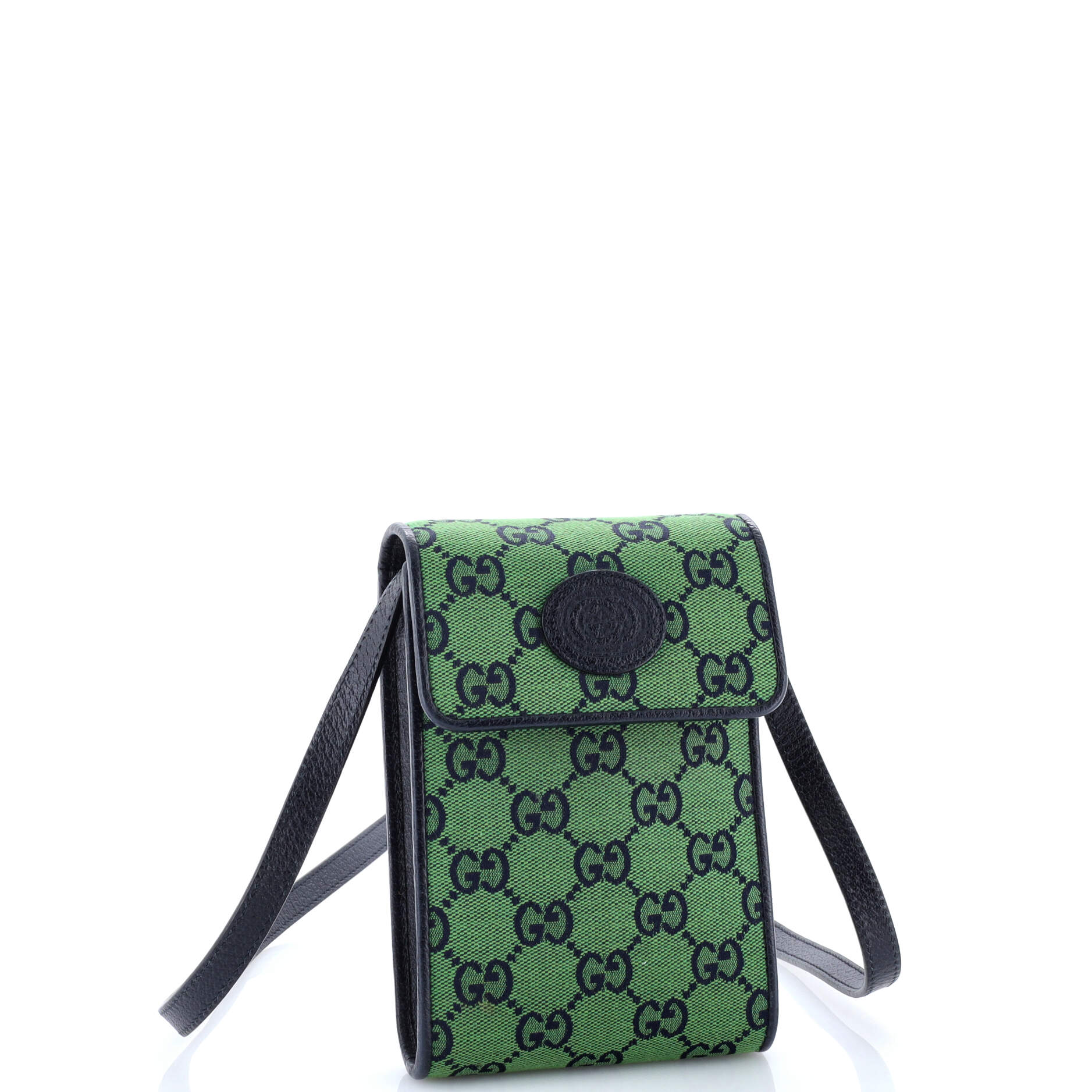 Gucci Phone Flap Crossbody Bag Multicolor GG Canvas Mini