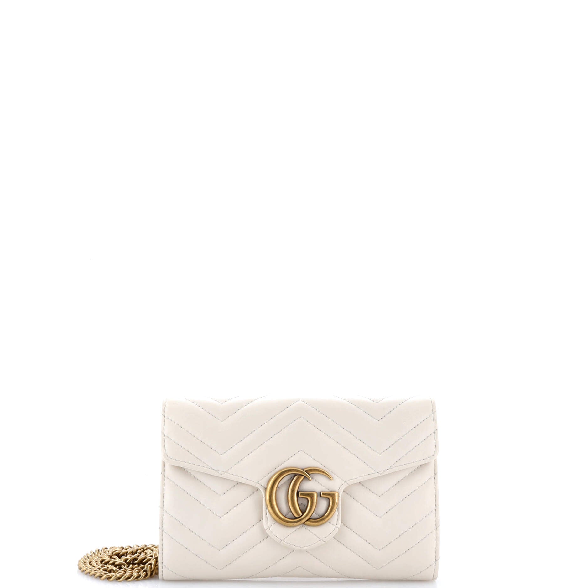 Gucci GG Marmont Chain Wallet Matelasse Leather Mini