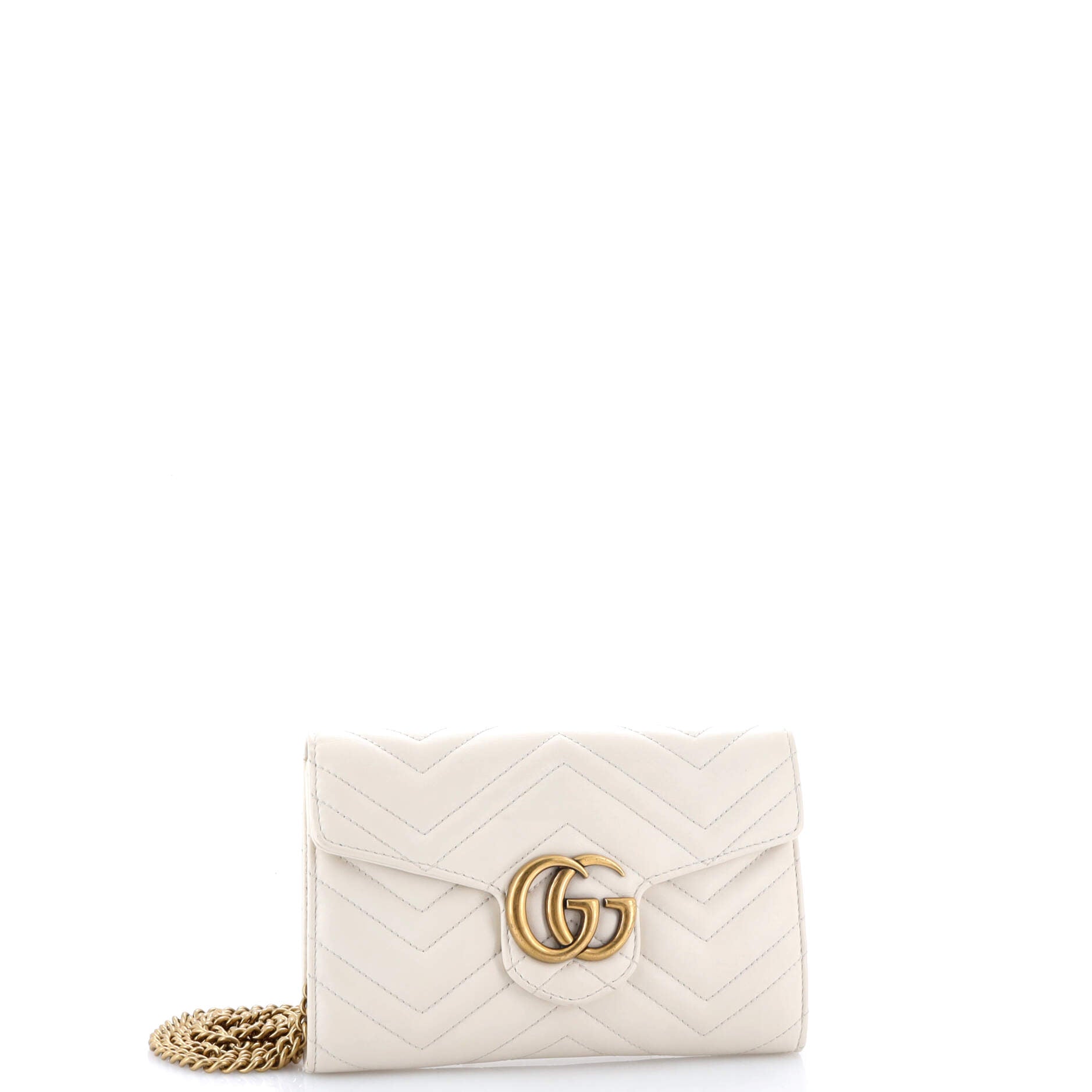 Gucci GG Marmont Chain Wallet Matelasse Leather Mini