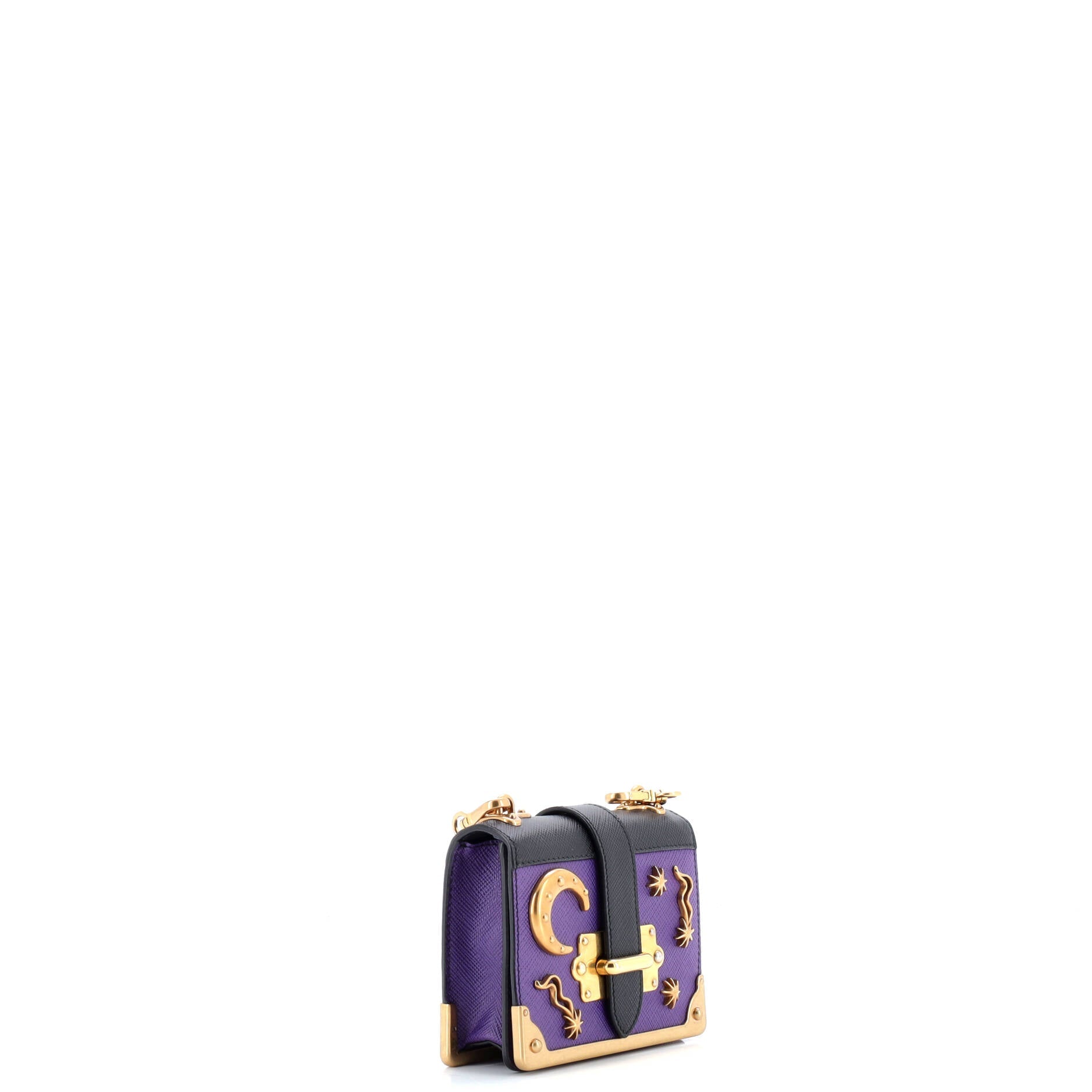 Prada Cahier Crossbody Bag Embellished Leather Micro