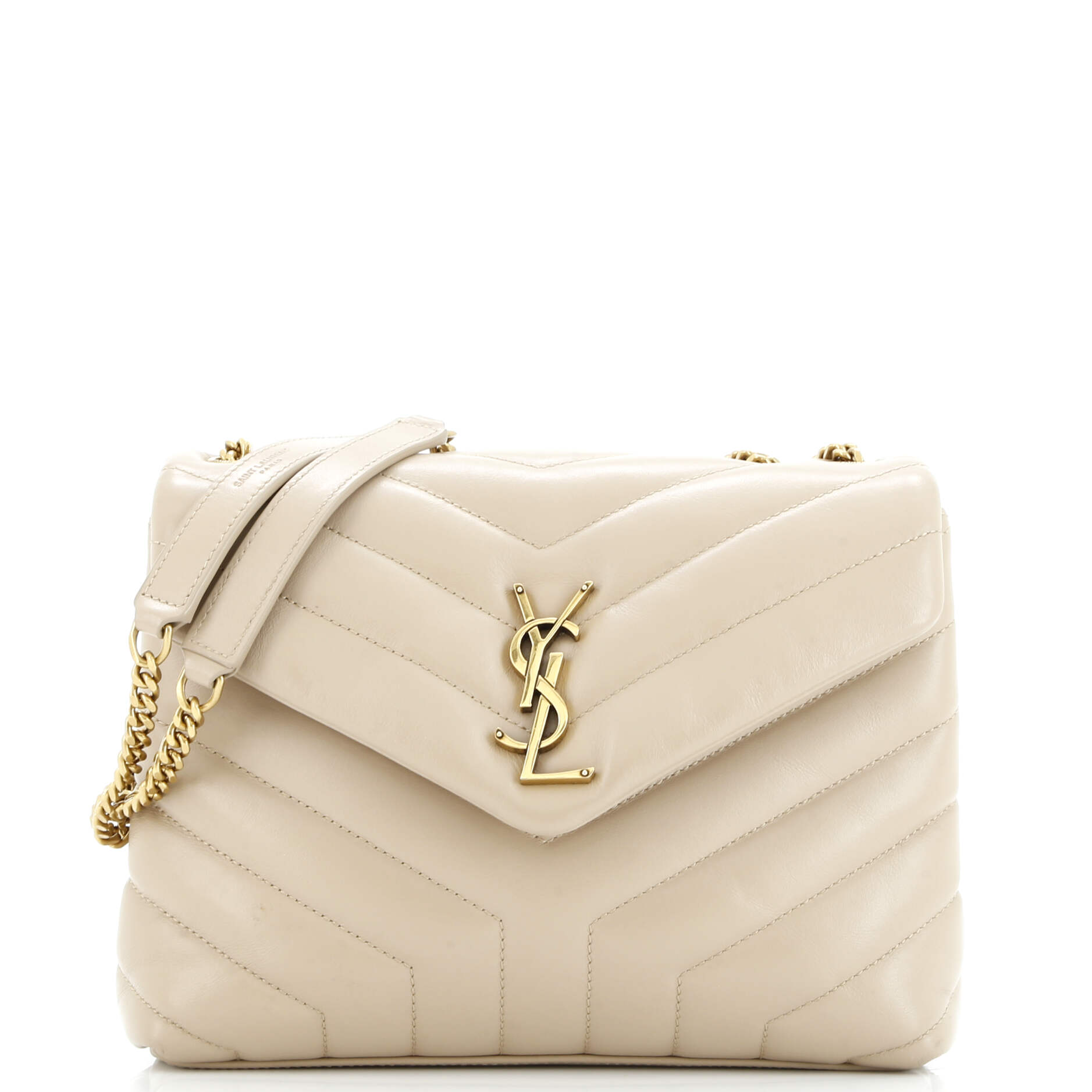 Saint Laurent Loulou Shoulder Bag Matelasse Chevron Leather Small