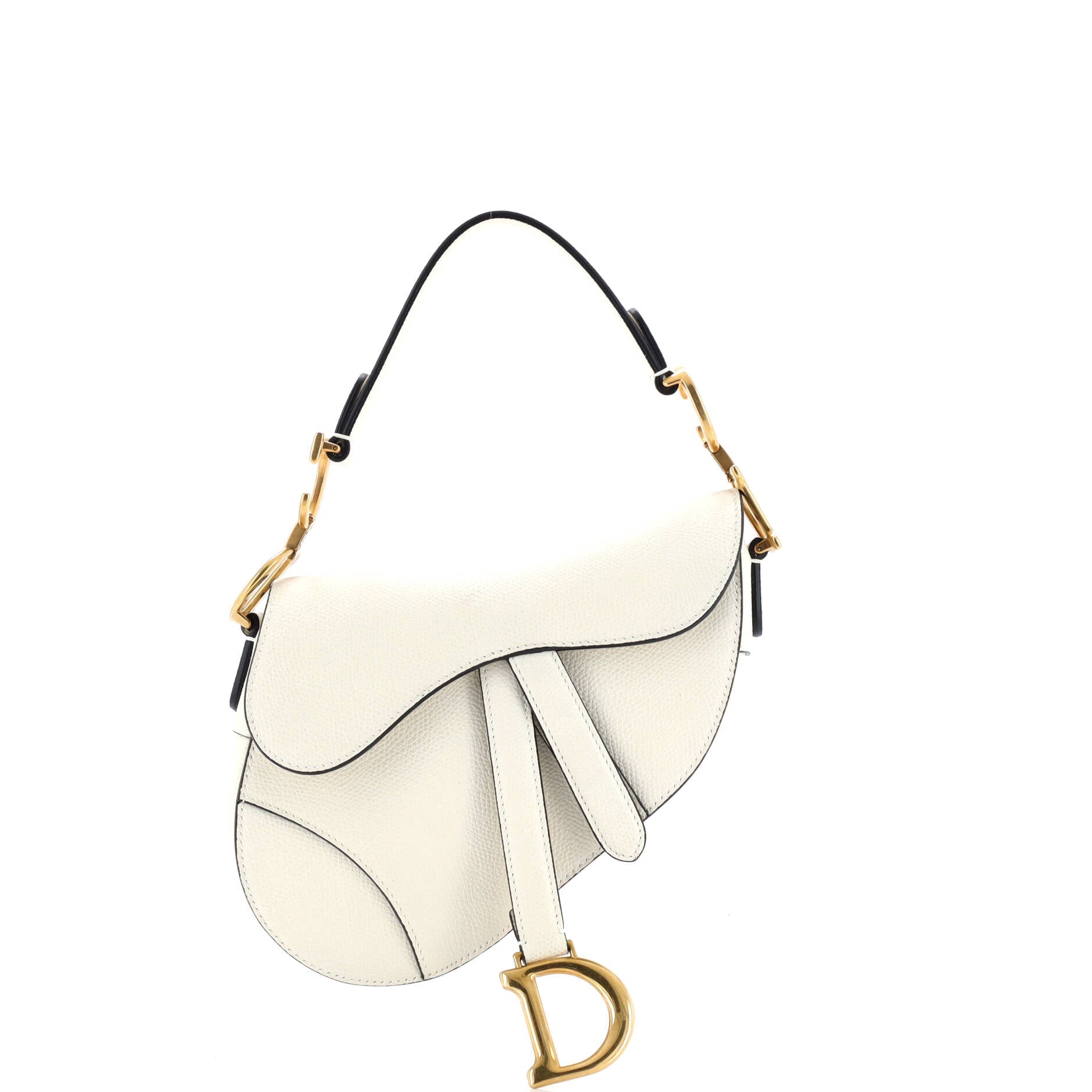 Christian Dior Saddle Handbag Leather Mini
