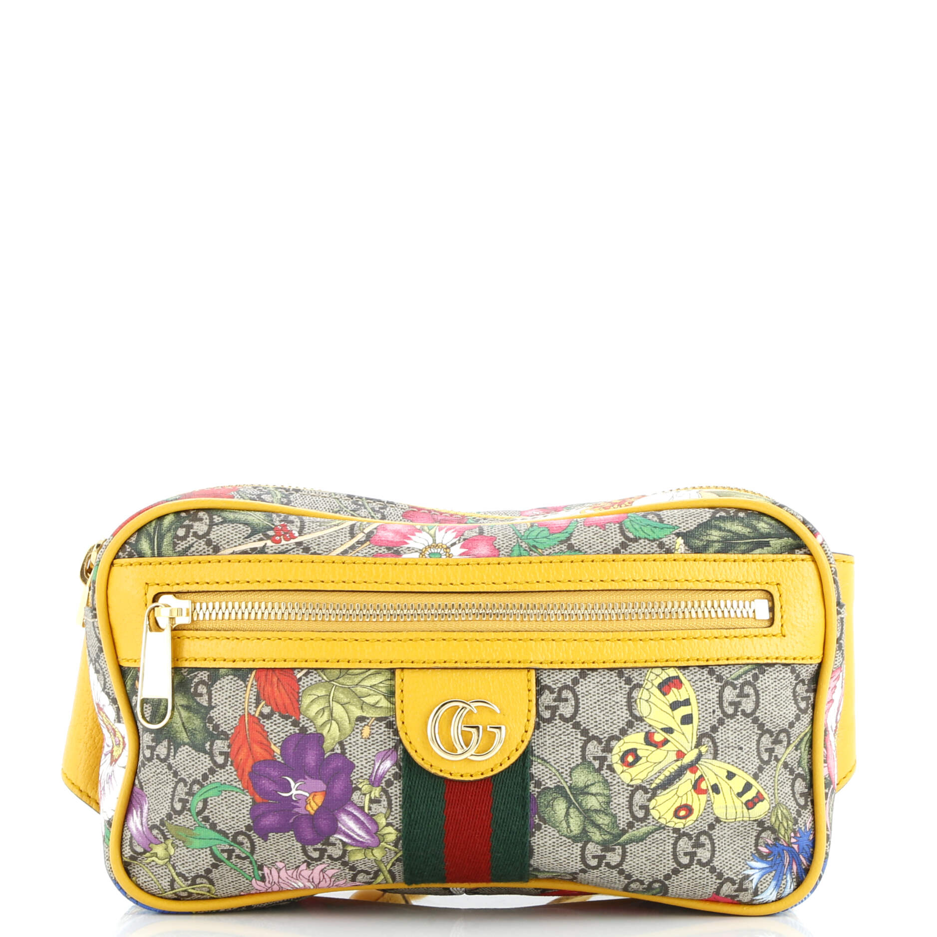 Gucci Ophidia Belt Bag Flora GG Coated Canvas Medium