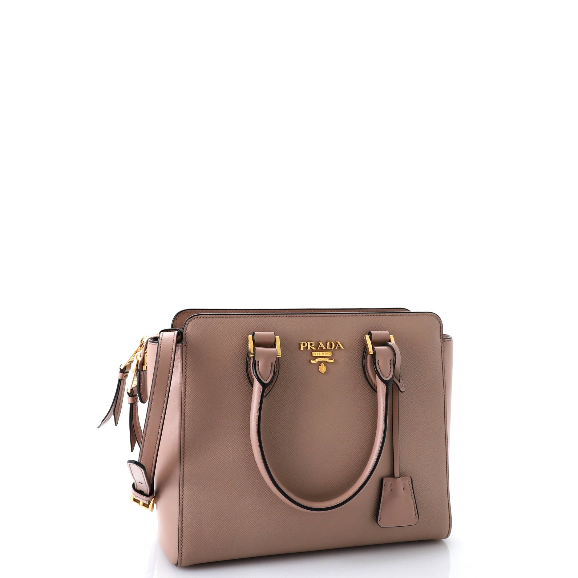 Prada Convertible Tote Saffiano with Soft Calf Small