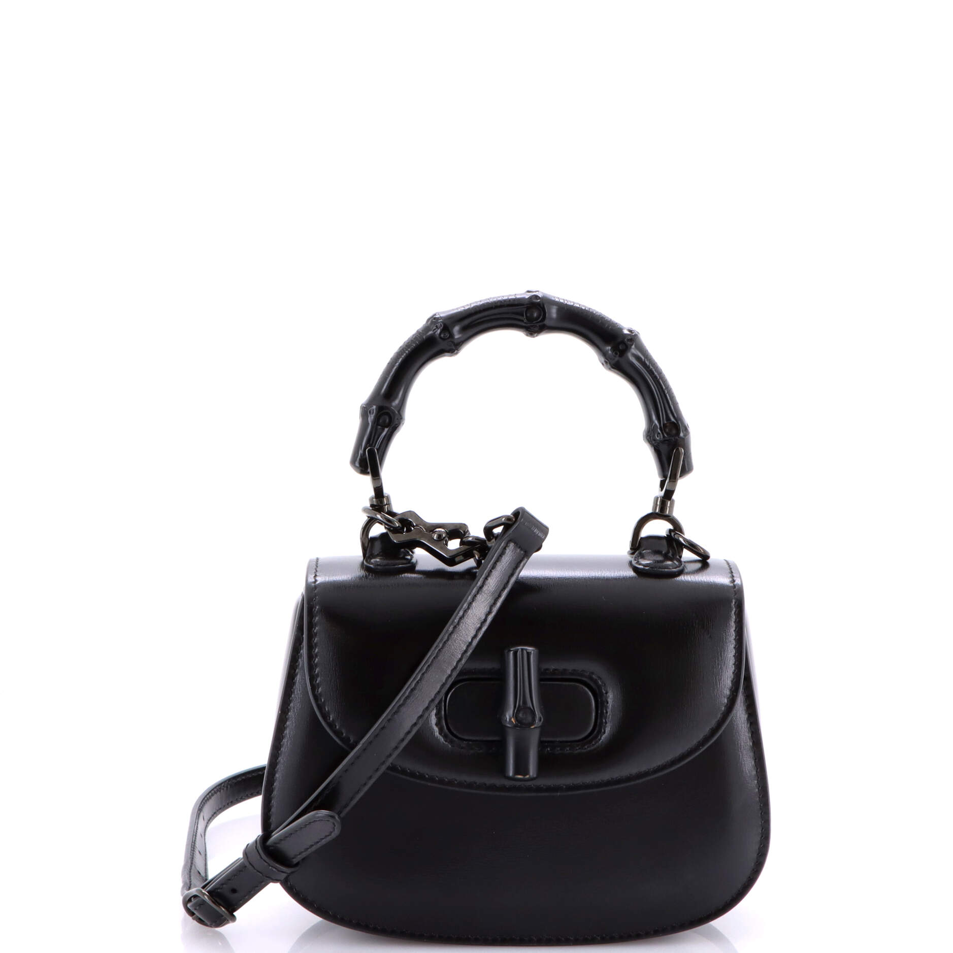 Gucci Bamboo 1947 Top Handle Bag Leather Mini