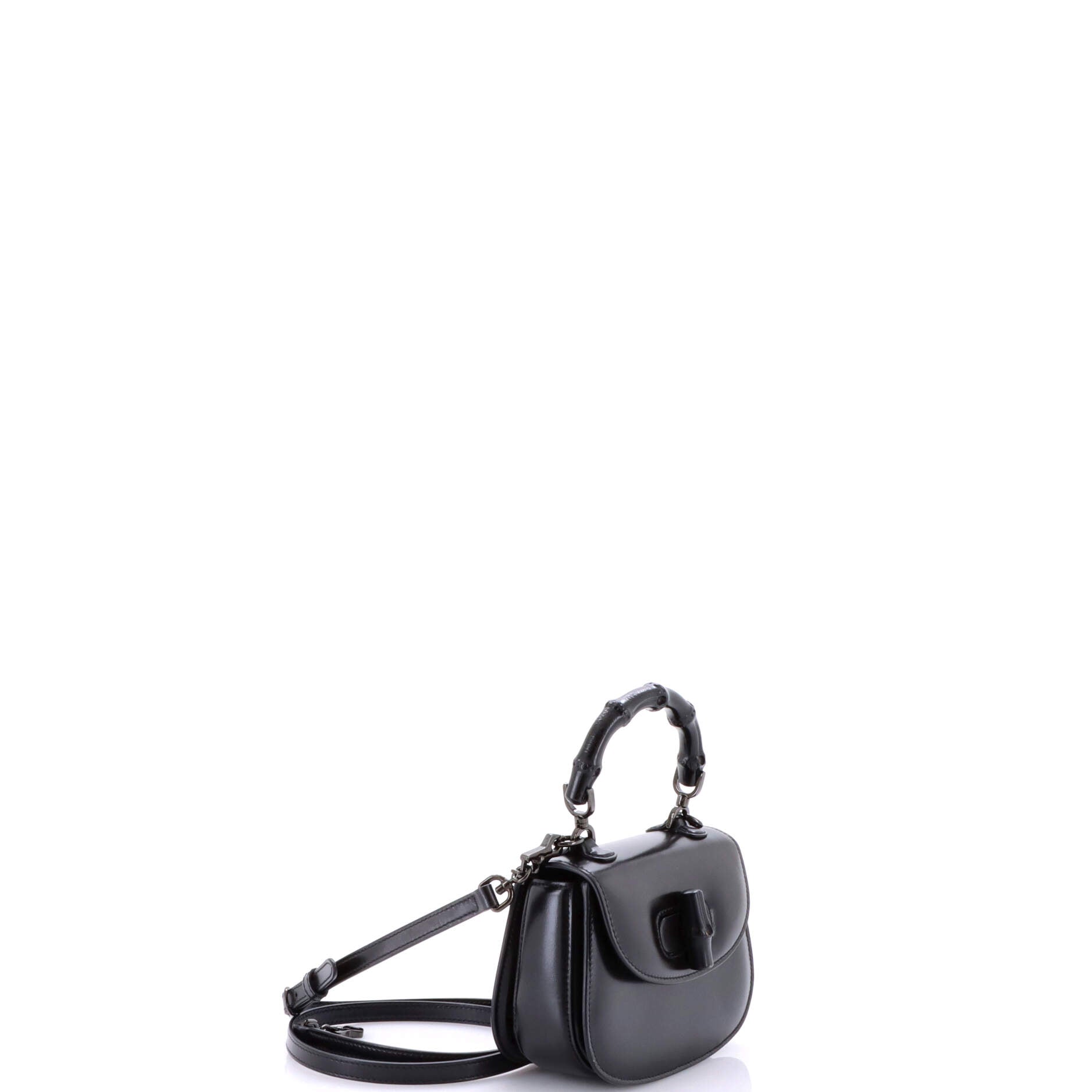 Gucci Bamboo 1947 Top Handle Bag Leather Mini