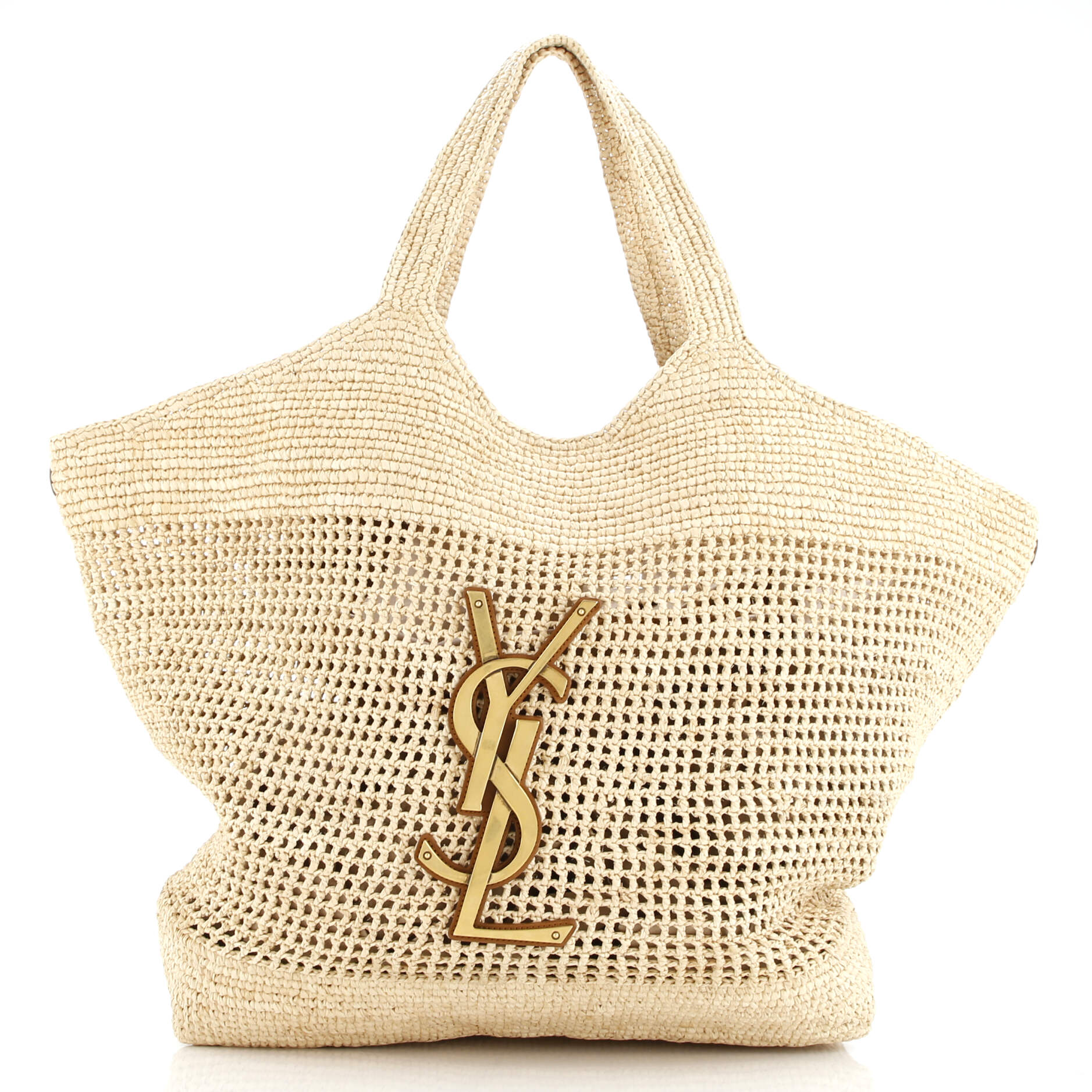 Saint Laurent Icare Shopping Tote Raffia Maxi