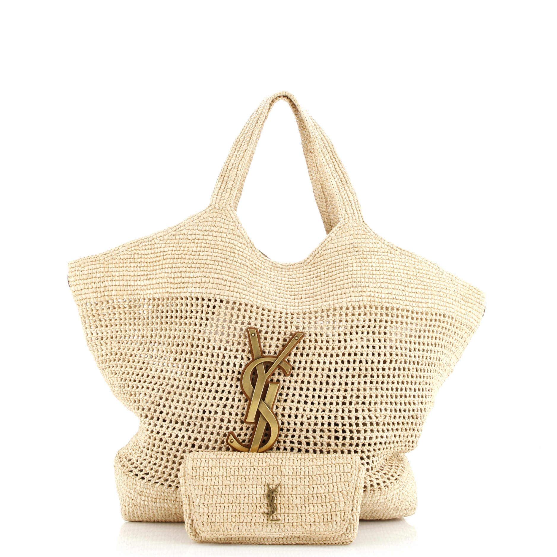 Saint Laurent Icare Shopping Tote Raffia Maxi