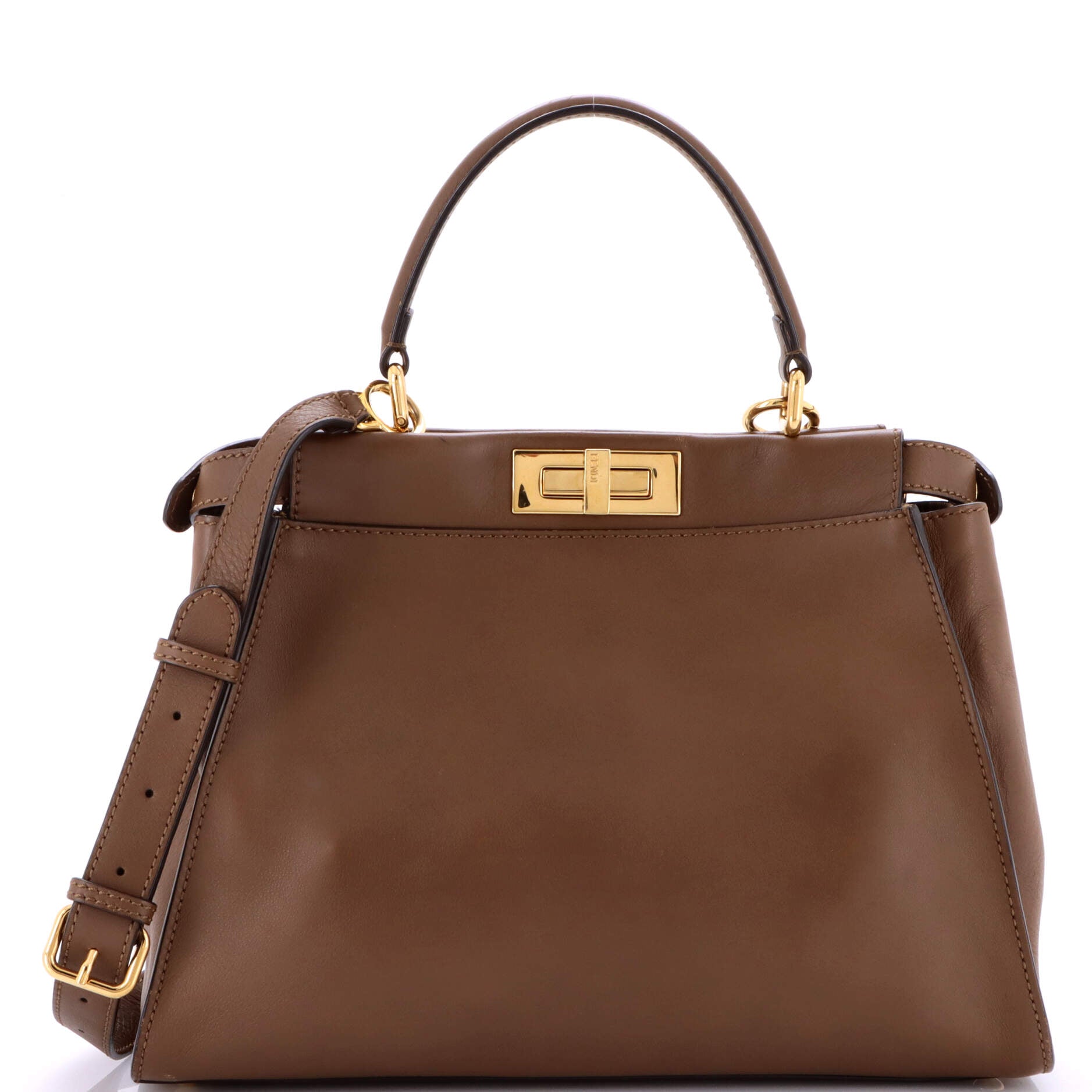 Fendi Peekaboo Bag Rigid Leather Regular