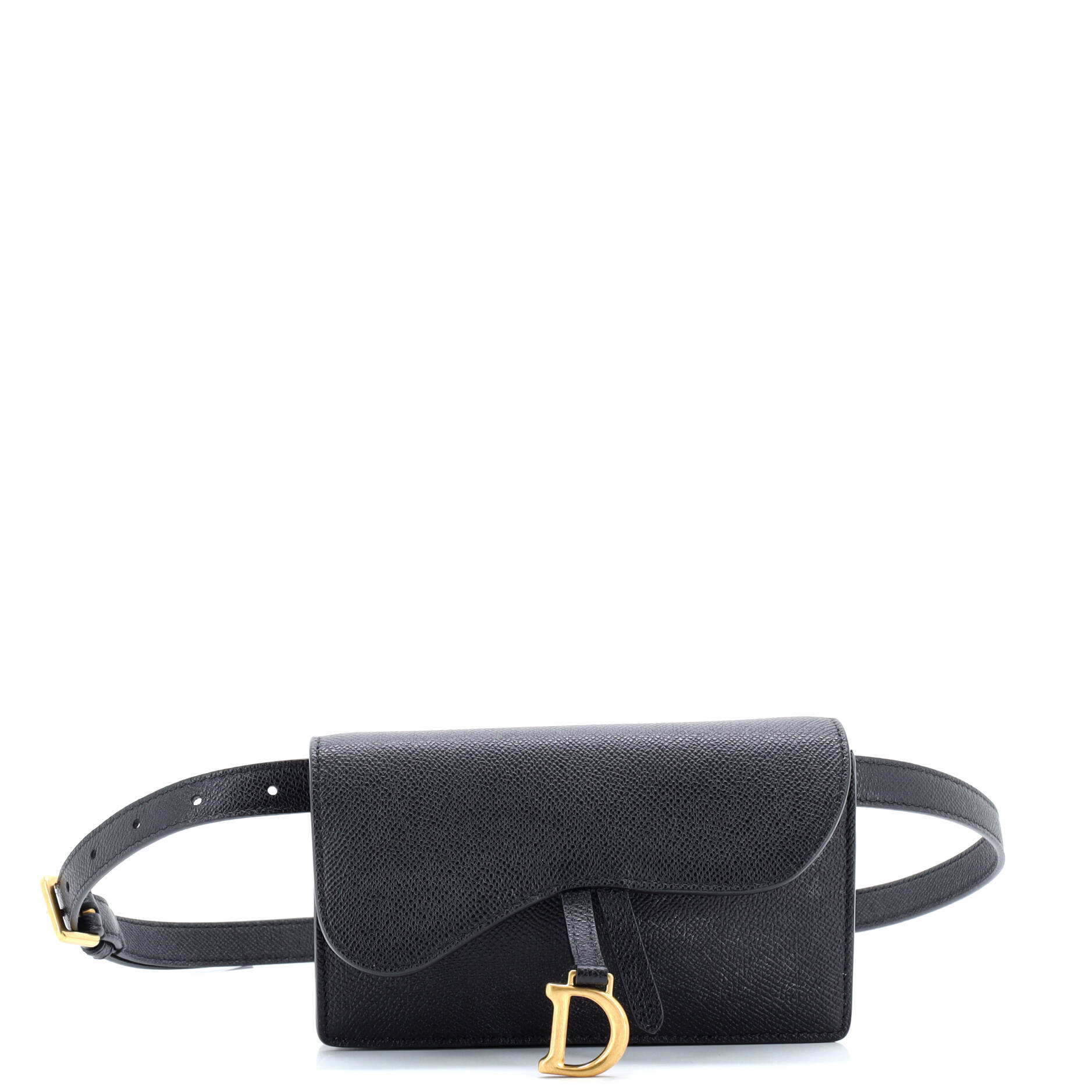Christian Dior Saddle Rectangular Belt Bag Leather
