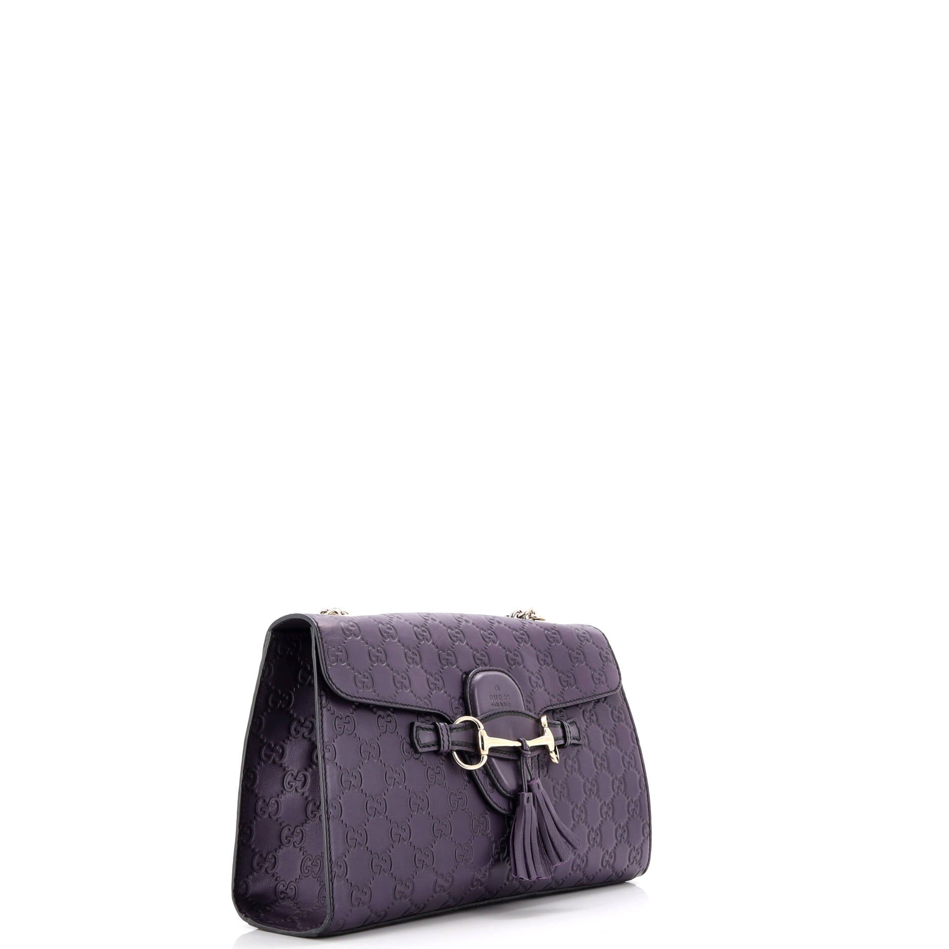Gucci Emily Chain Flap Bag Guccissima Leather Medium