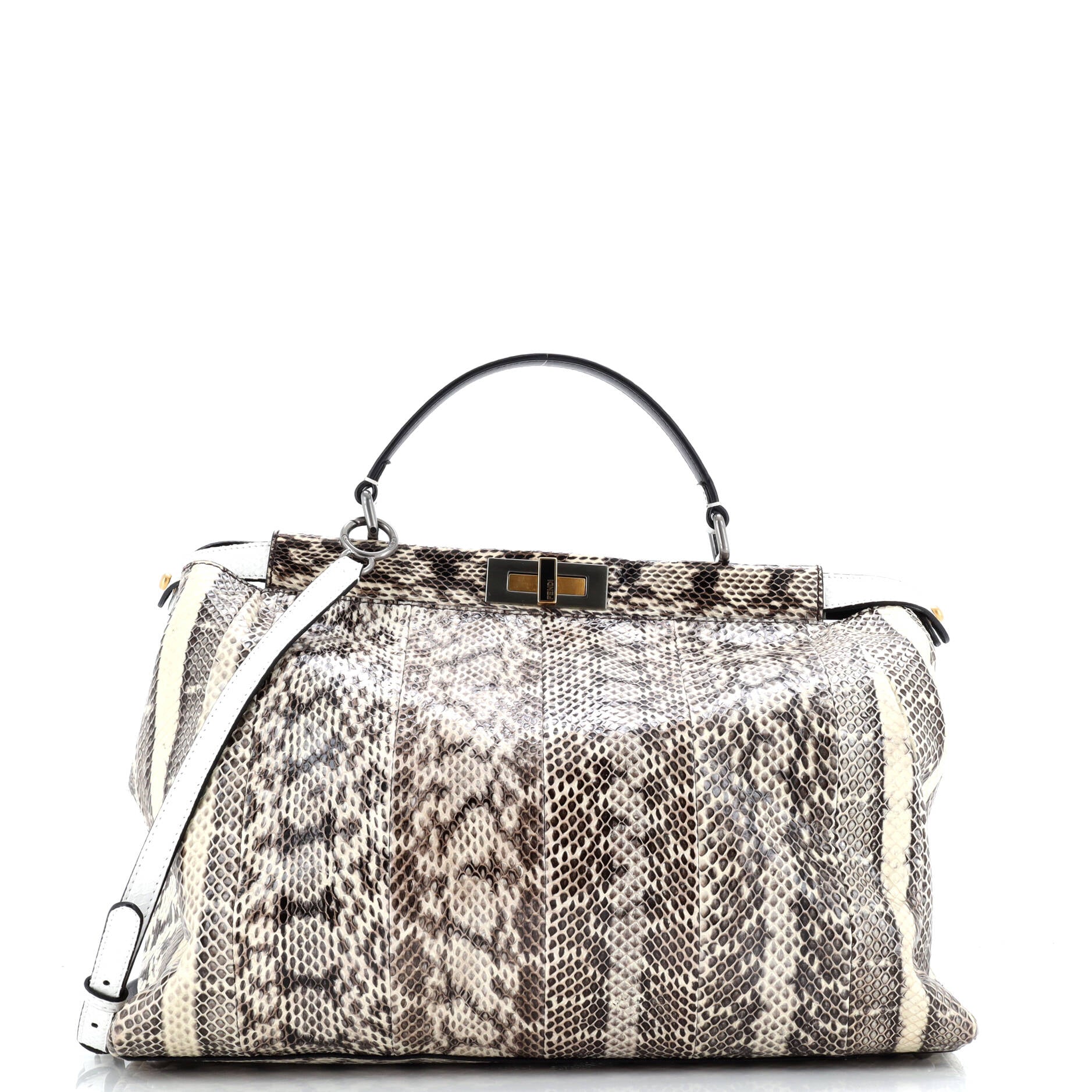 Fendi Peekaboo Bag Python Large