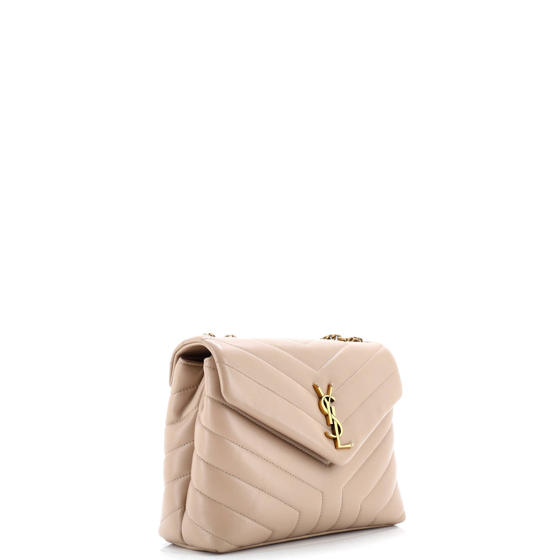 Saint Laurent Loulou Shoulder Bag Matelasse Chevron Leather Small