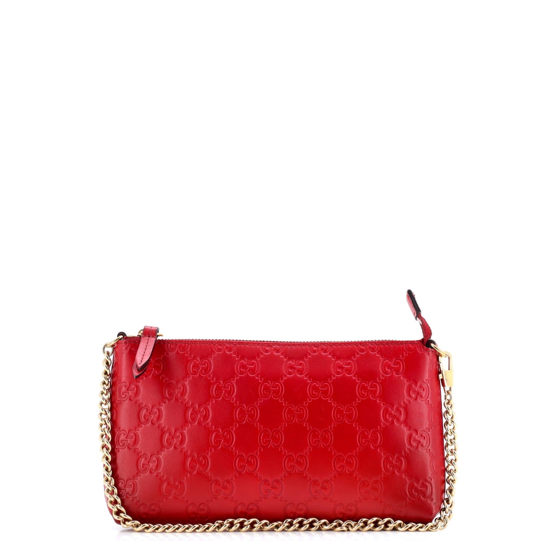Gucci Chain Wristlet Wallet Guccissima Leather