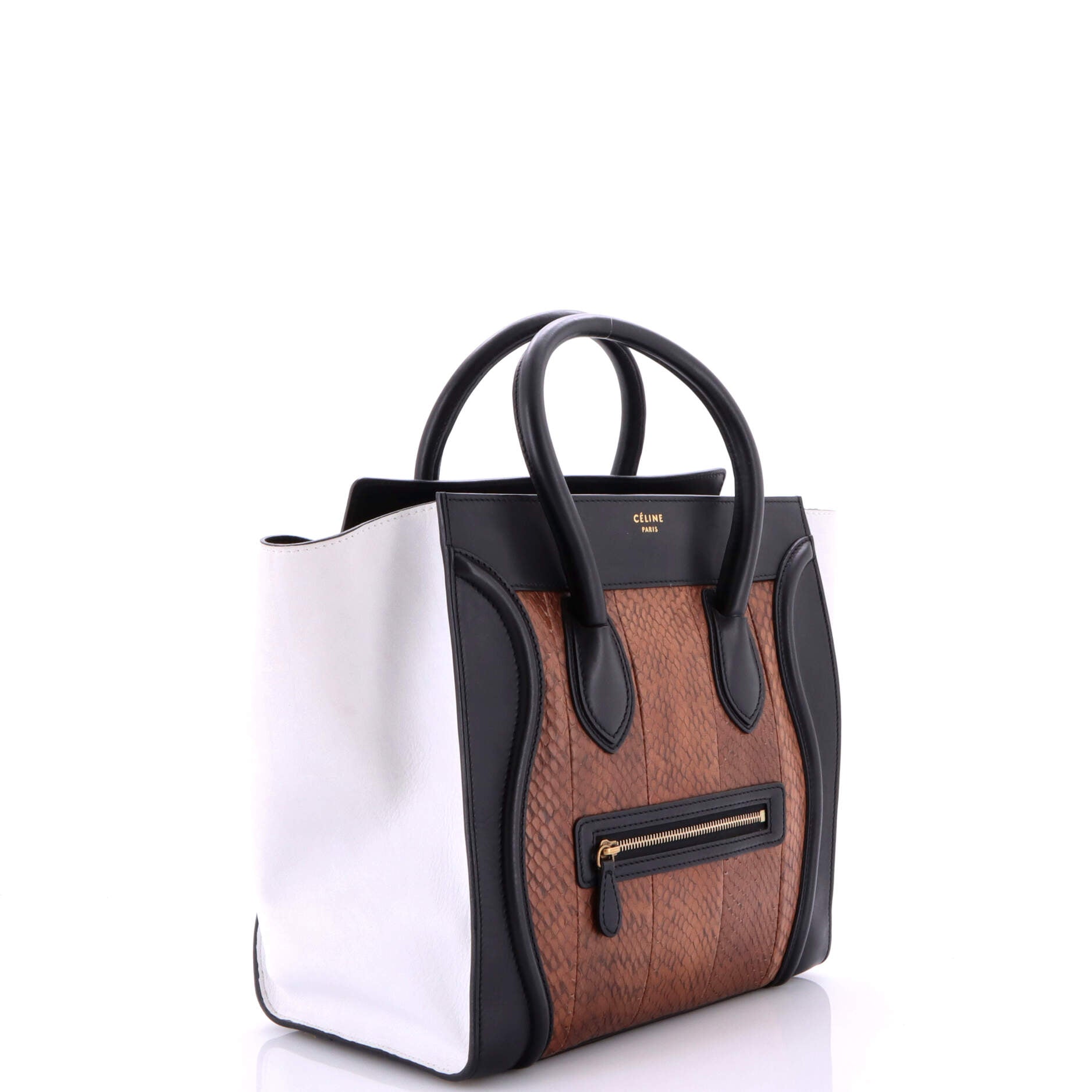 Celine Luggage Bag Python and Leather Mini