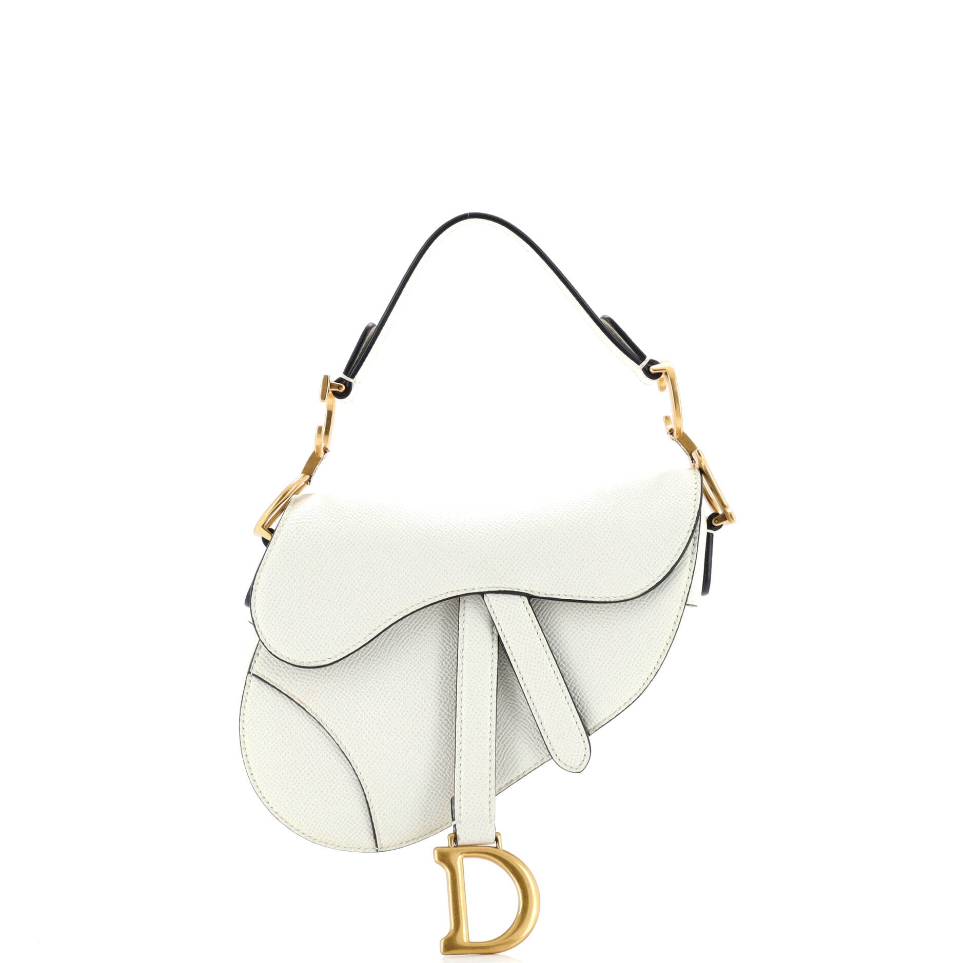 Christian Dior Saddle Handbag Leather Mini